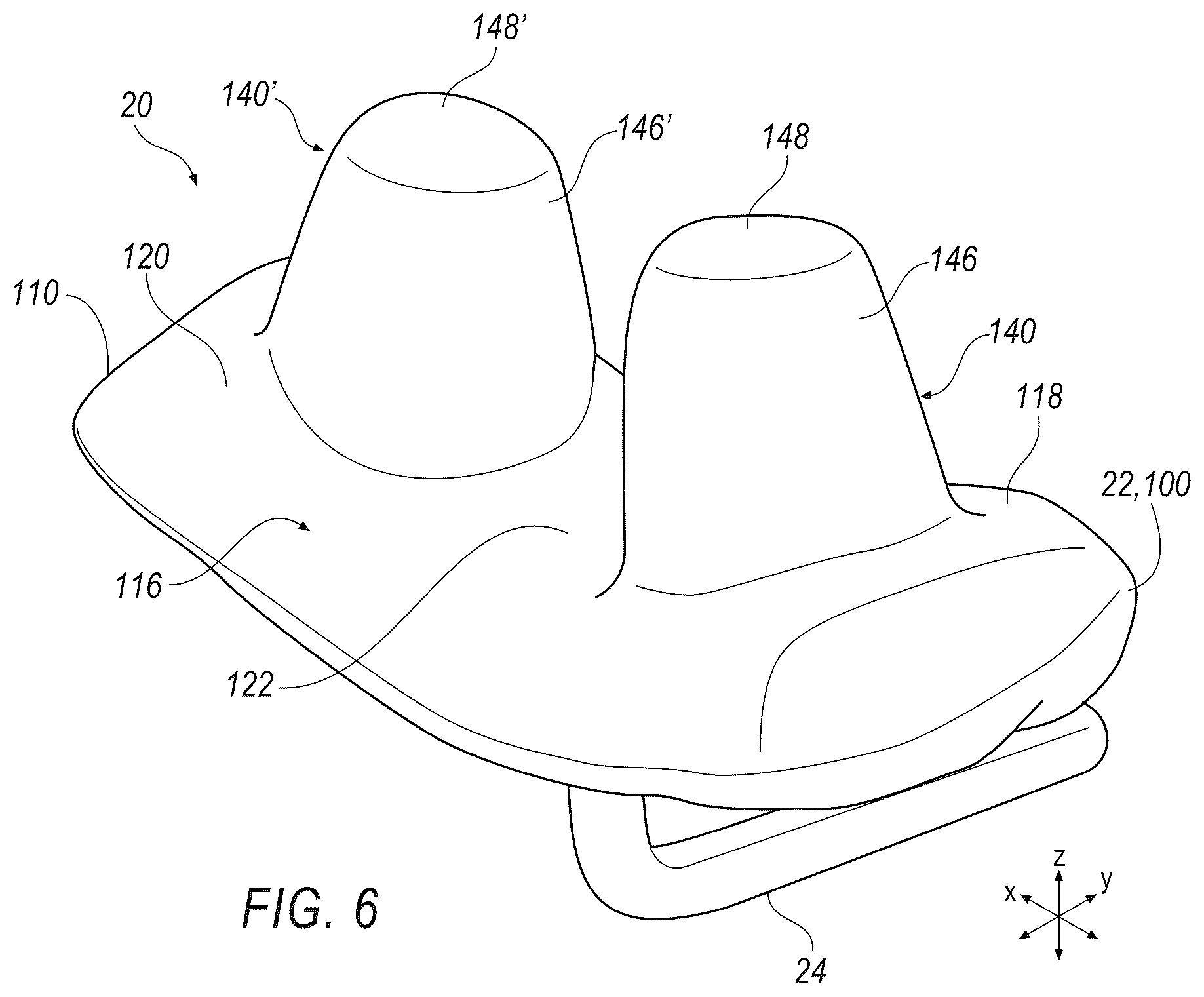 Patent US12365429 Figure 7 – Nose plug for underwater diving