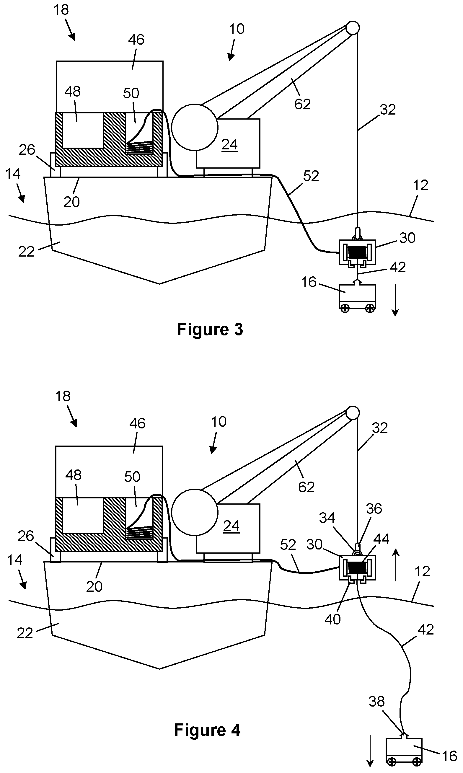 Patent US12365430 Figure 2 – Deployment of unmanned underwater vehicles