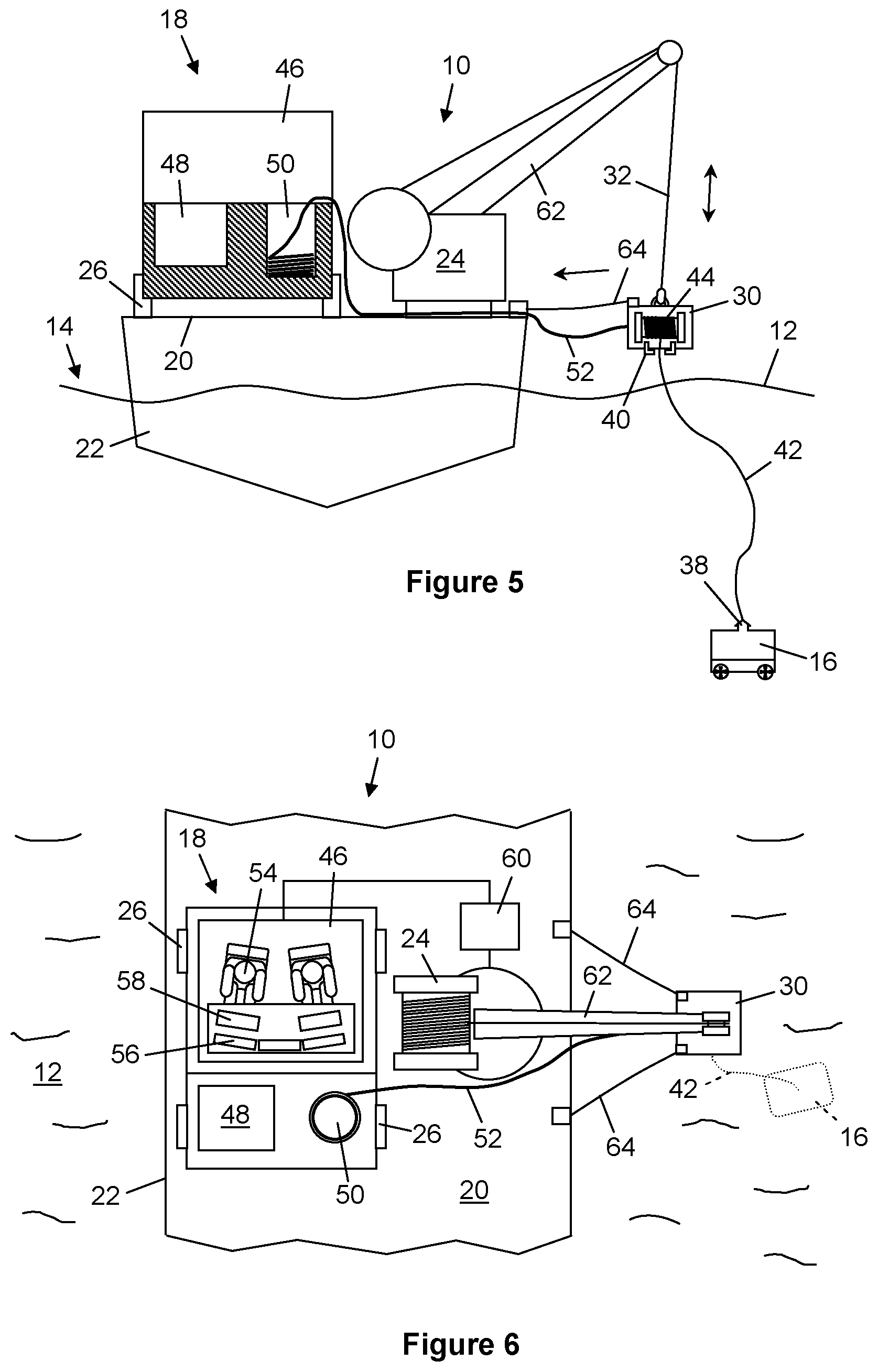 Patent US12365430 Figure 3 – Deployment of unmanned underwater vehicles