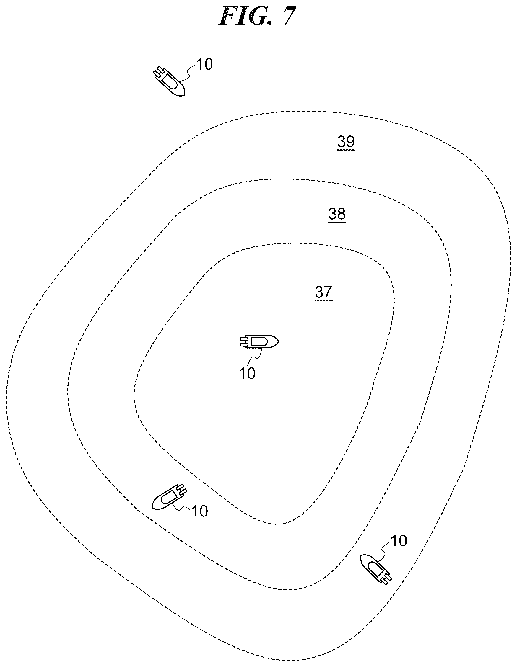 Patent US12365437 Figure 7 – Marine vessel propulsion control using map information and marine vessel including the same