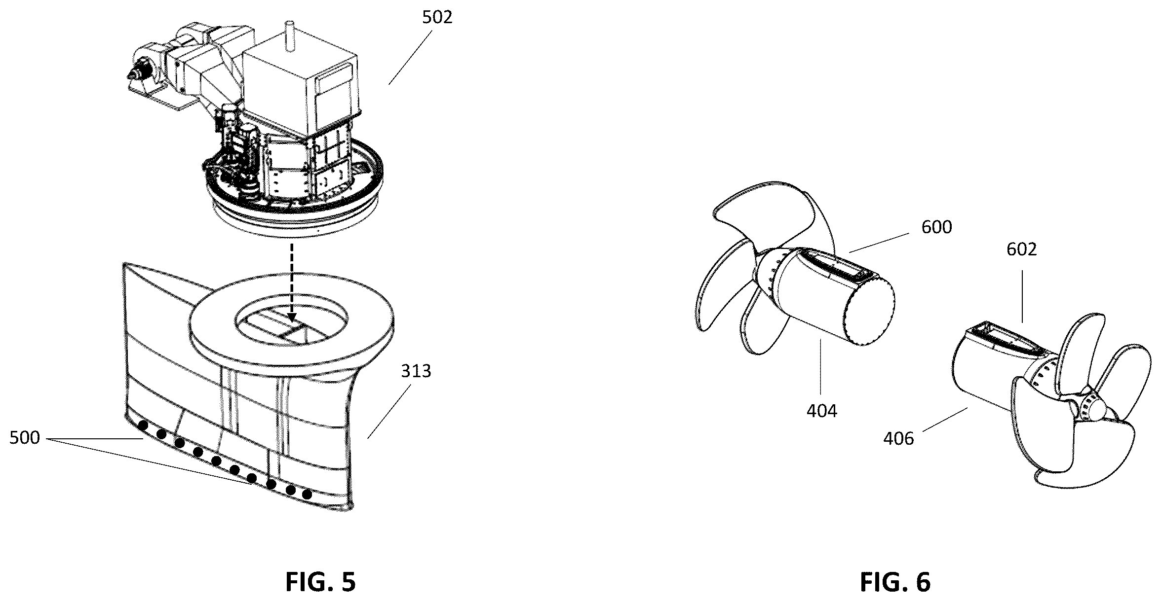 Patent US12365438 Figure 7 – Counter rotating propeller pod mechanical arrangement