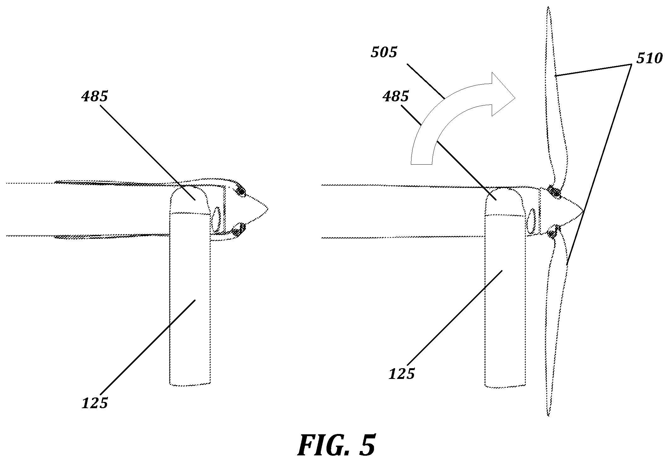 Patent US12365440 Figure 12 – Aerial vehicle with deployable components