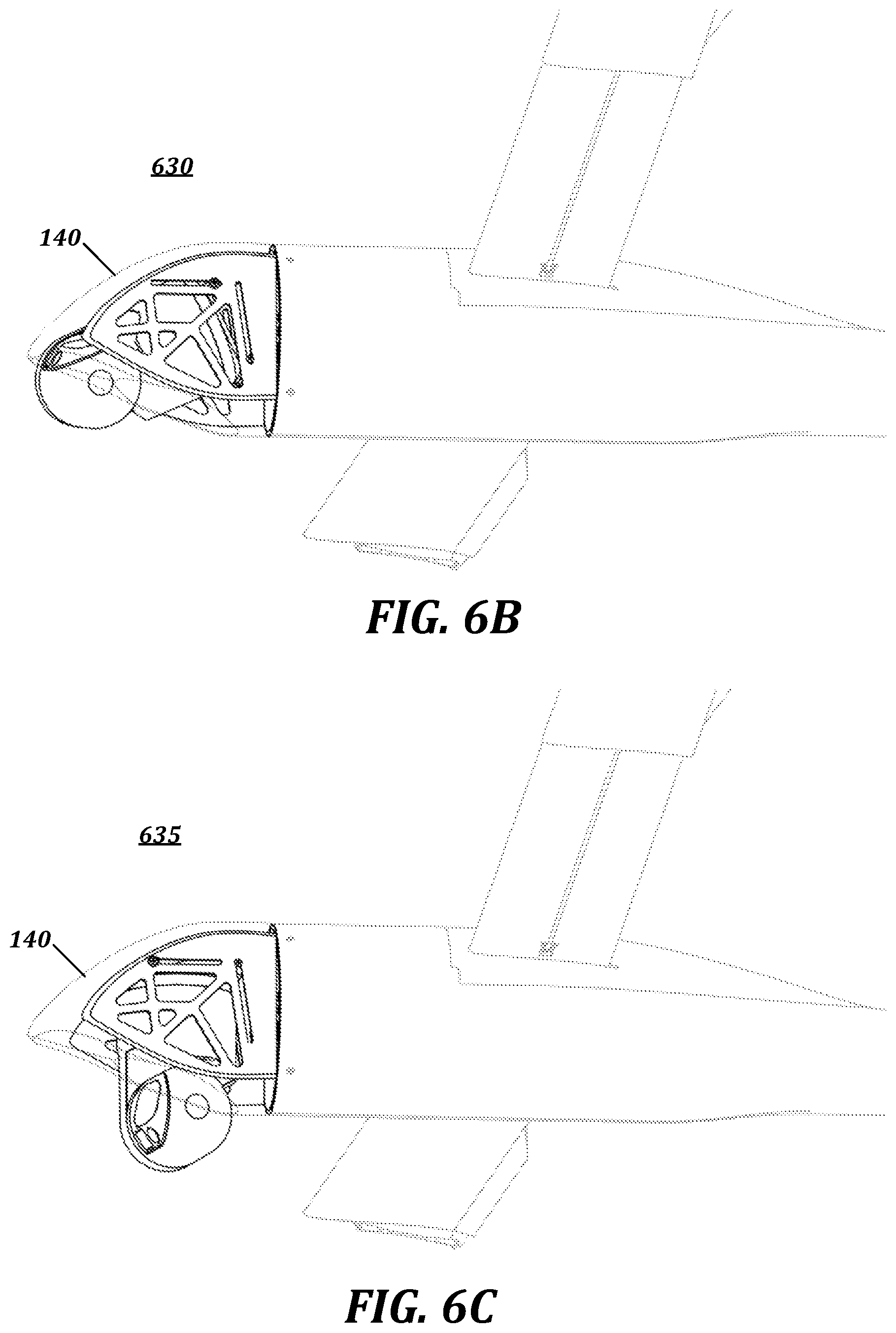Patent US12365440 Figure 14 – Aerial vehicle with deployable components