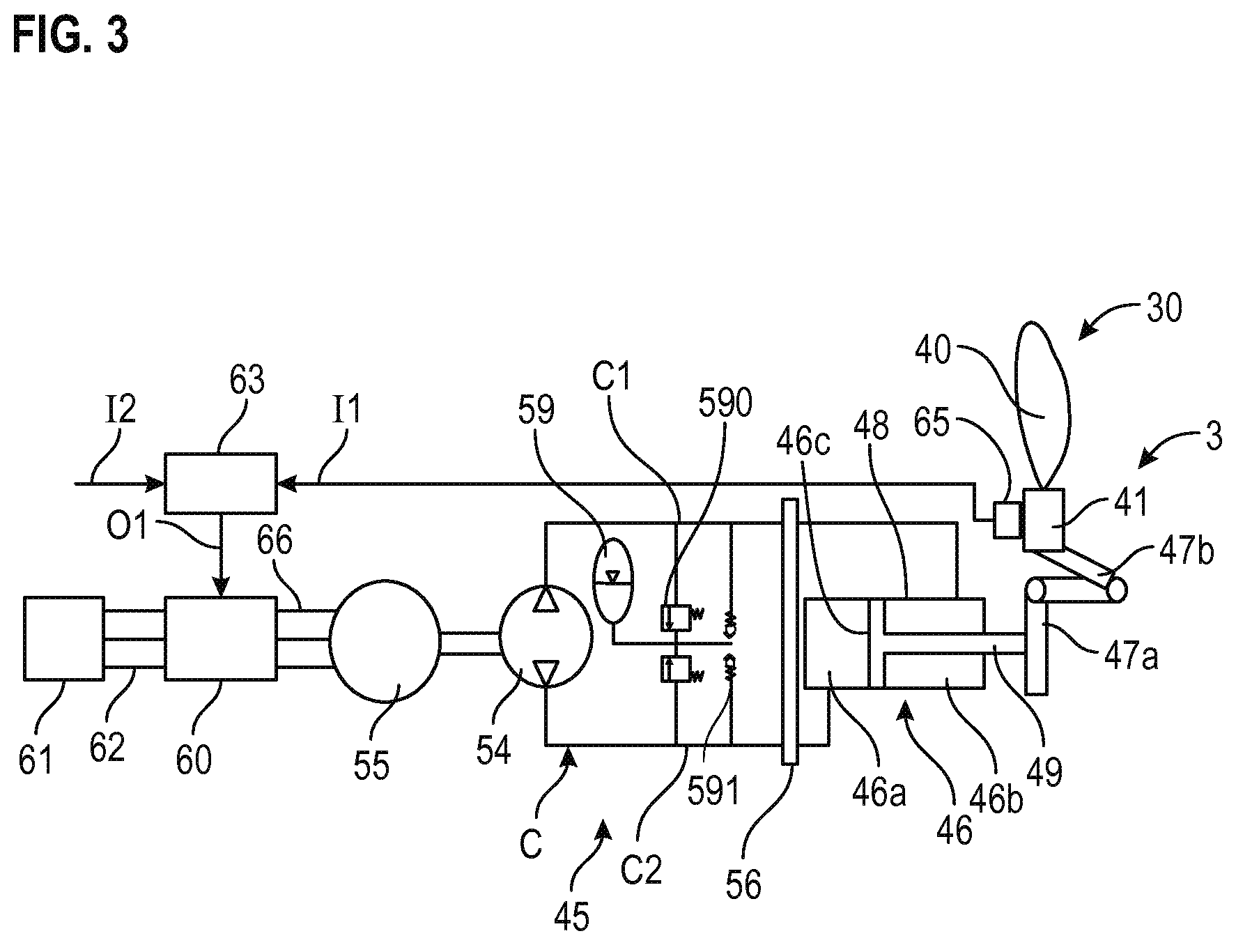 Patent US12365444 Figure 3 – Module for an aircraft turbine engine