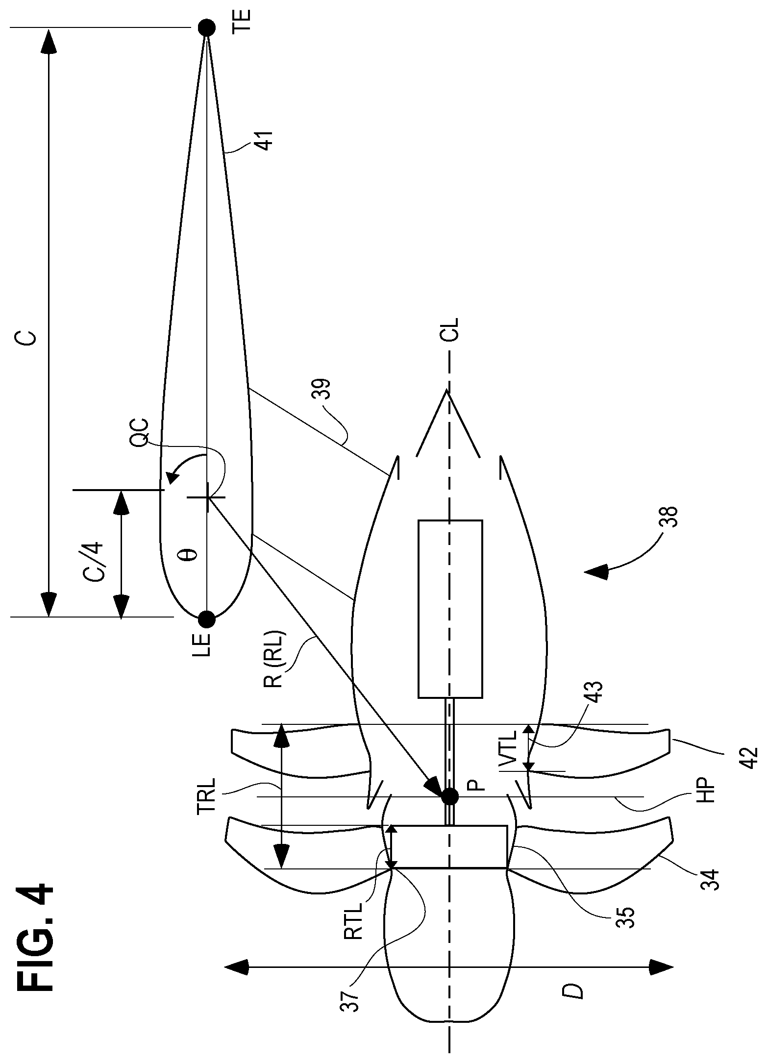 Patent US12365446 Figure 4 – Aircraft with an unducted fan propulsor