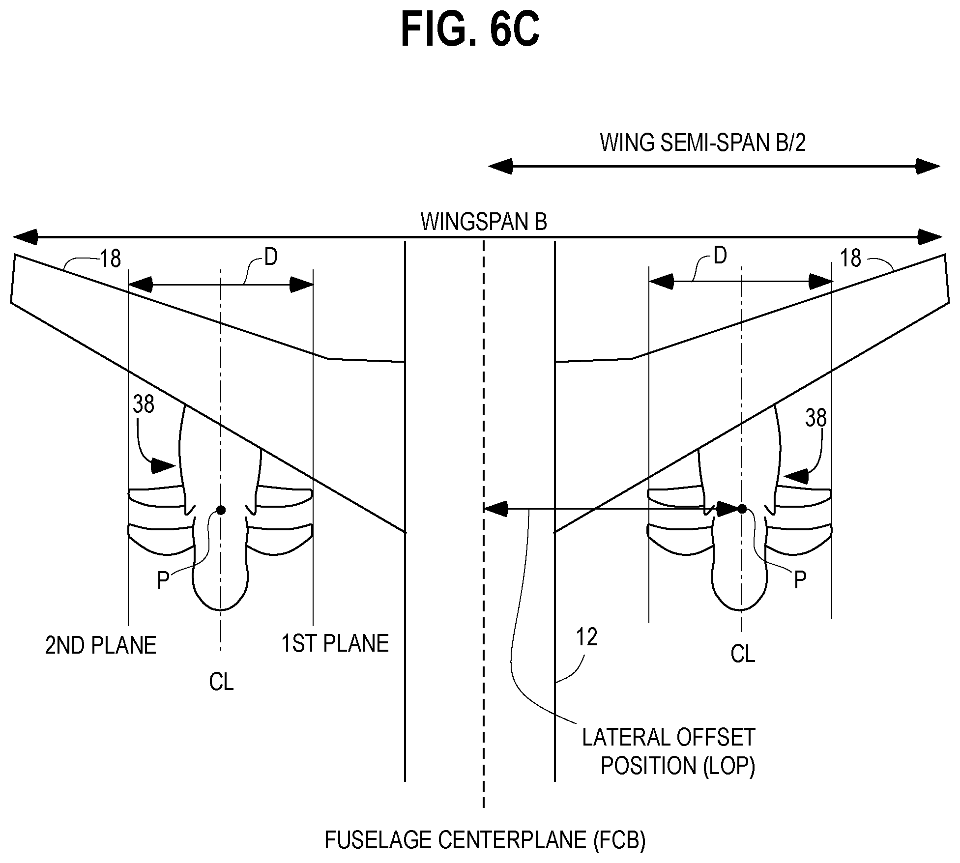 Patent US12365446 Figure 8 – Aircraft with an unducted fan propulsor