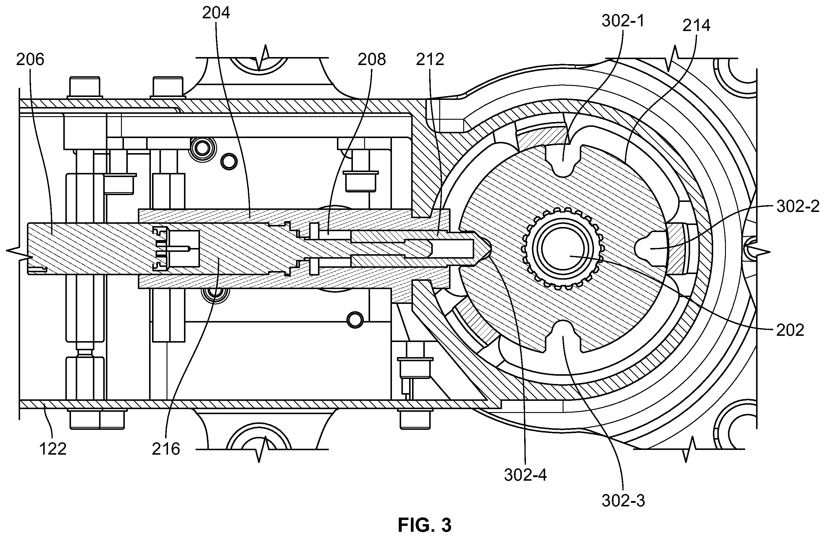 Patent US12365447 Figure 3 – Control surface actuator assembly with gust lock