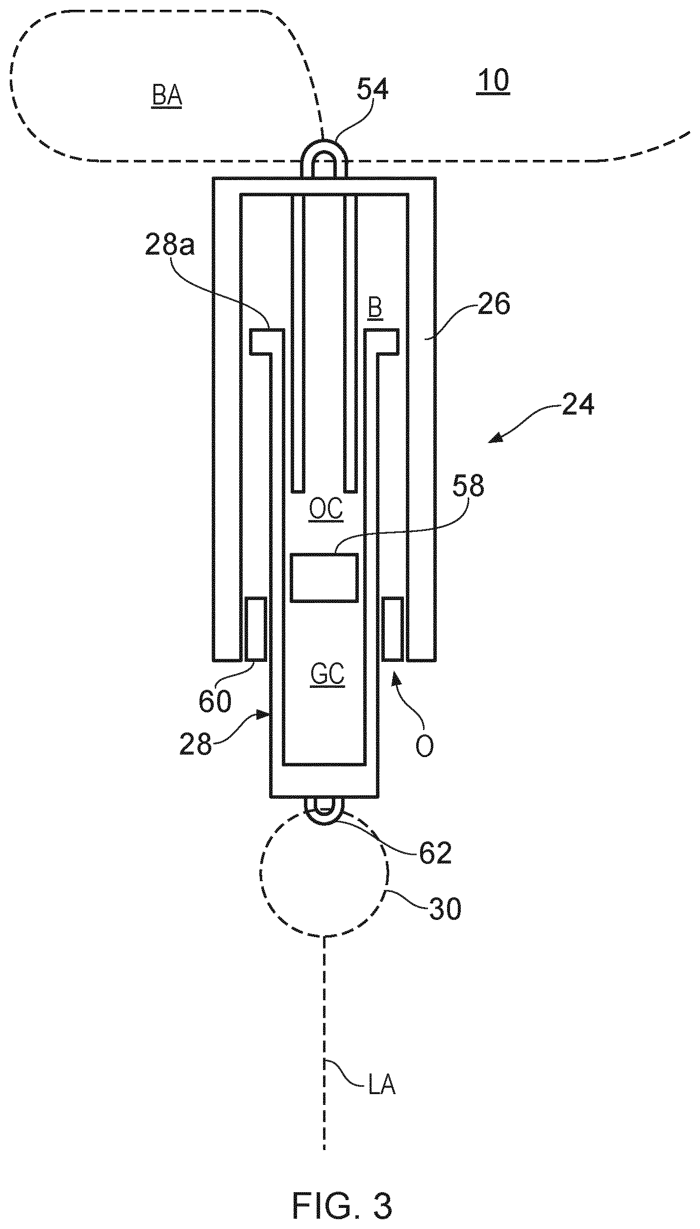 Patent US12365451 Figure 7 – Aircraft landing gear shock absorber strut
