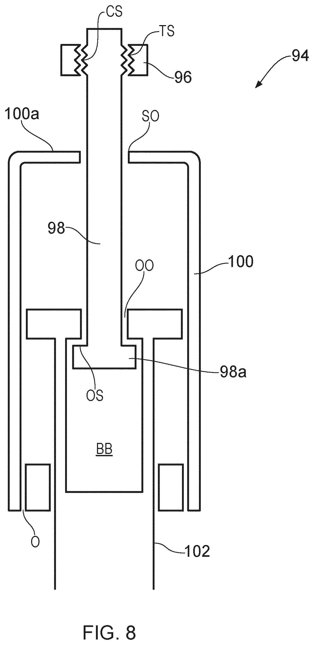 Patent US12365451 Figure 12 – Aircraft landing gear shock absorber strut