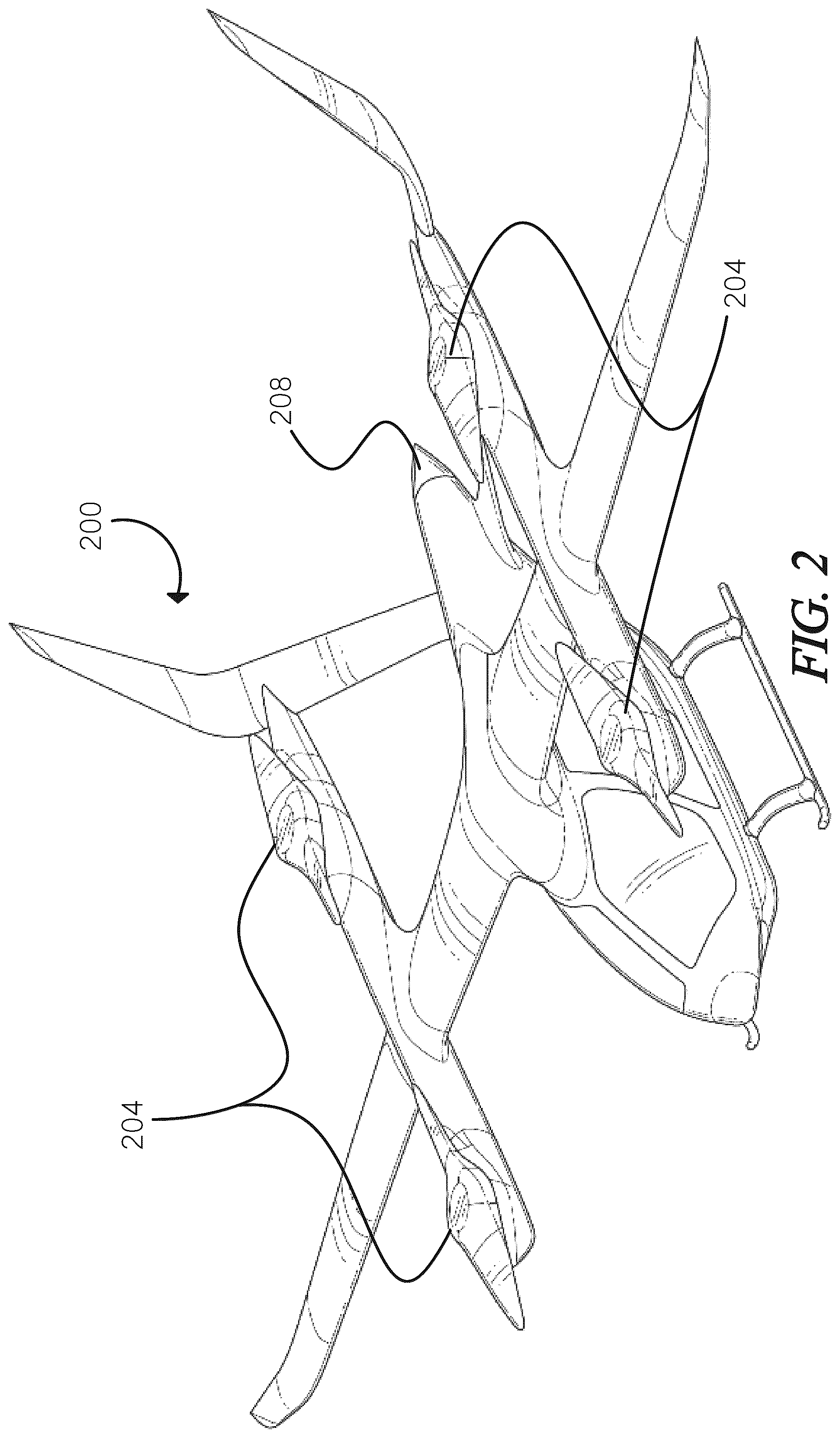 Patent US12365455 Figure 2 – Hover and thrust control assembly for dual-mode aircraft