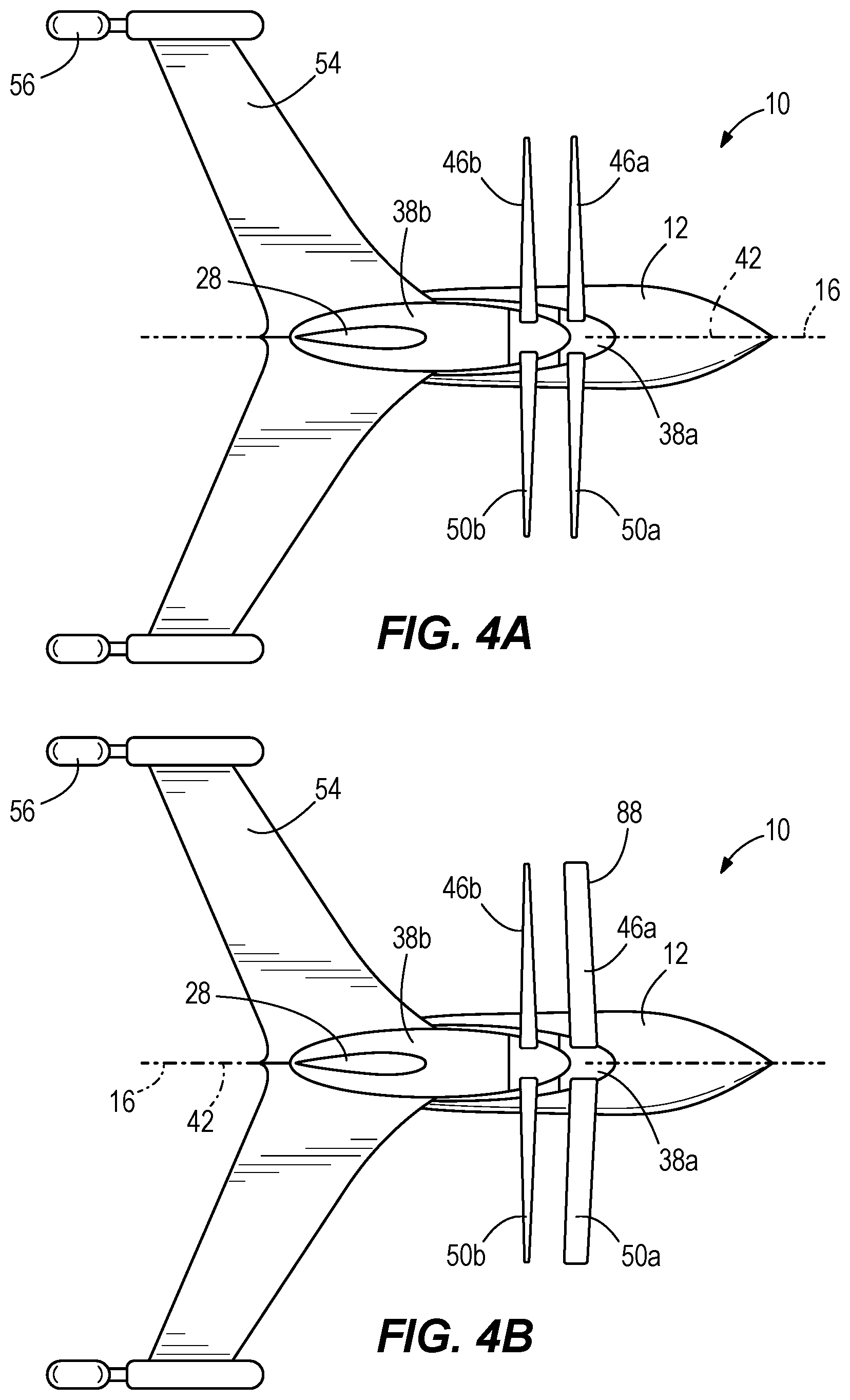 Patent US12365456 Figure 4 – Thruster system for a convertible aircraft