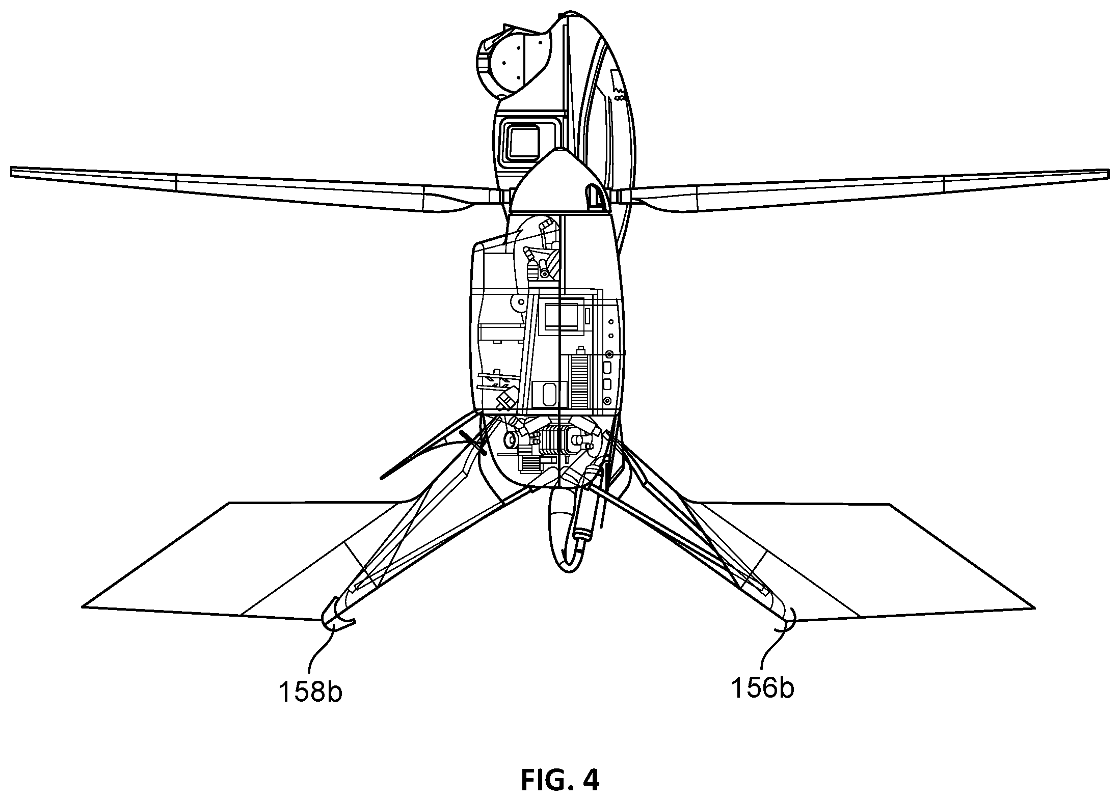 Patent US12365457 Figure 4 – Fuel venting for vertical take-off dual-engine aircraft