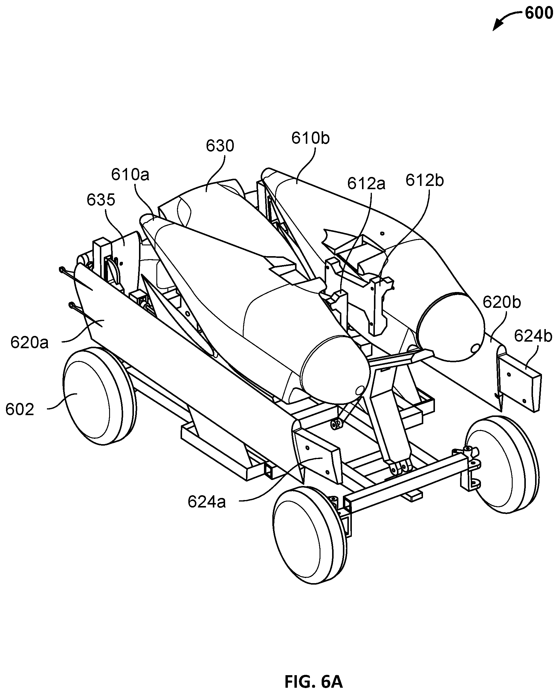 Patent US12365457 Figure 6 – Fuel venting for vertical take-off dual-engine aircraft