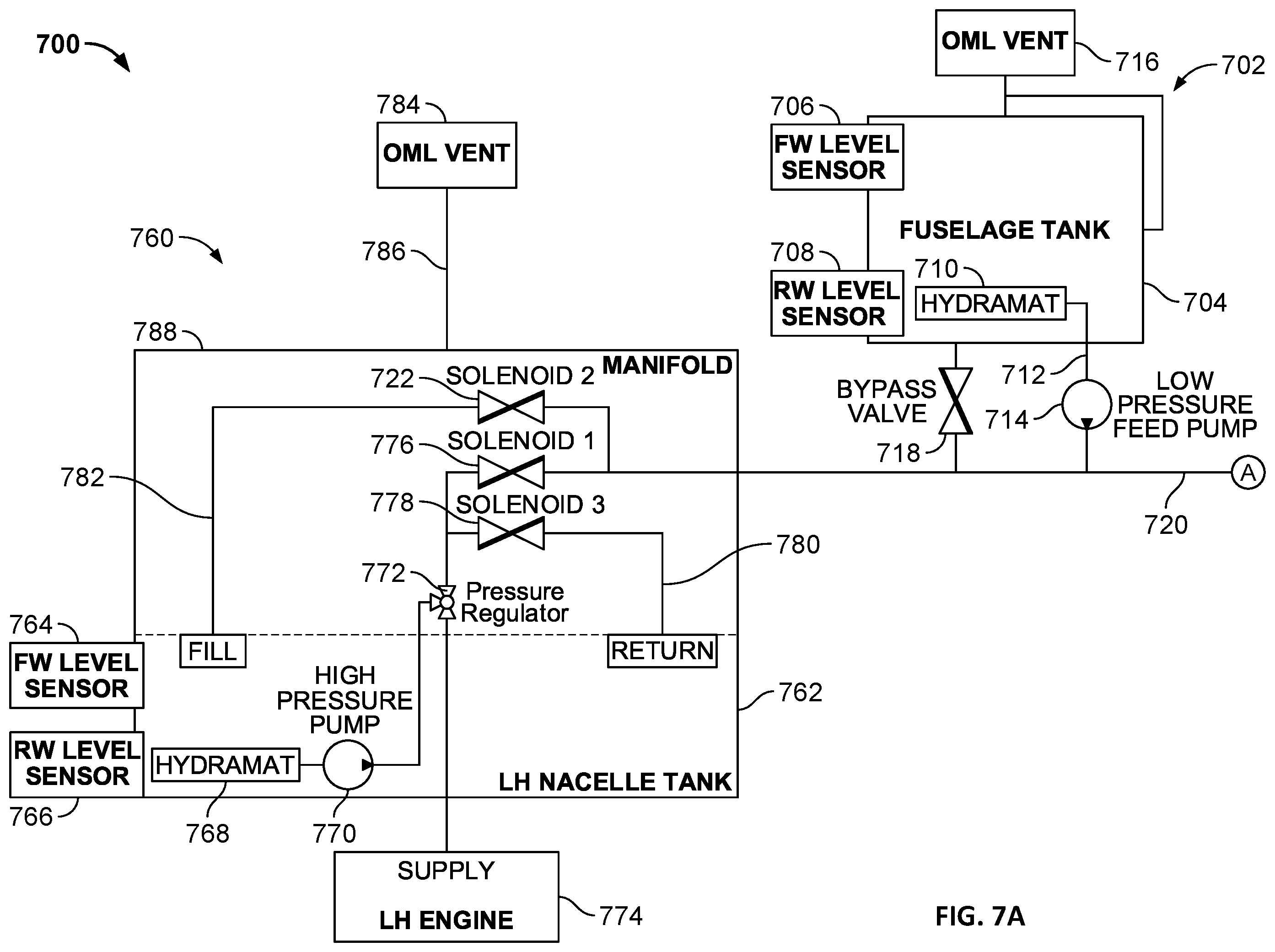 Patent US12365457 Figure 10 – Fuel venting for vertical take-off dual-engine aircraft
