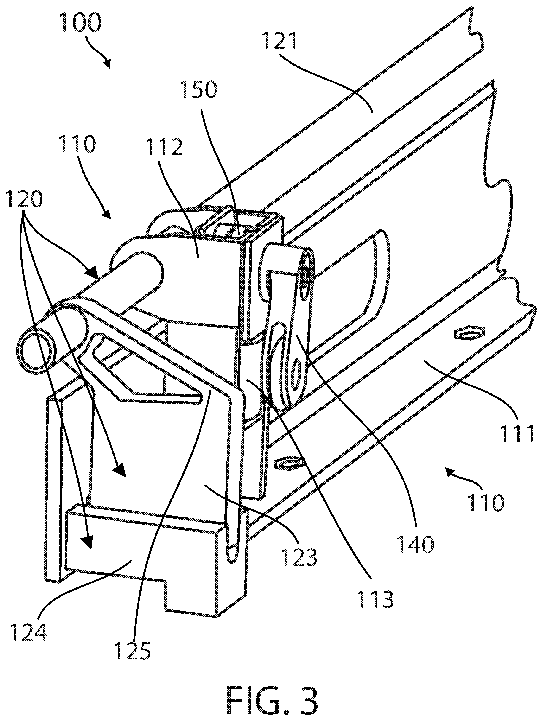 Patent US12365461 Figure 3 – Pallet hold-down system and method thereof