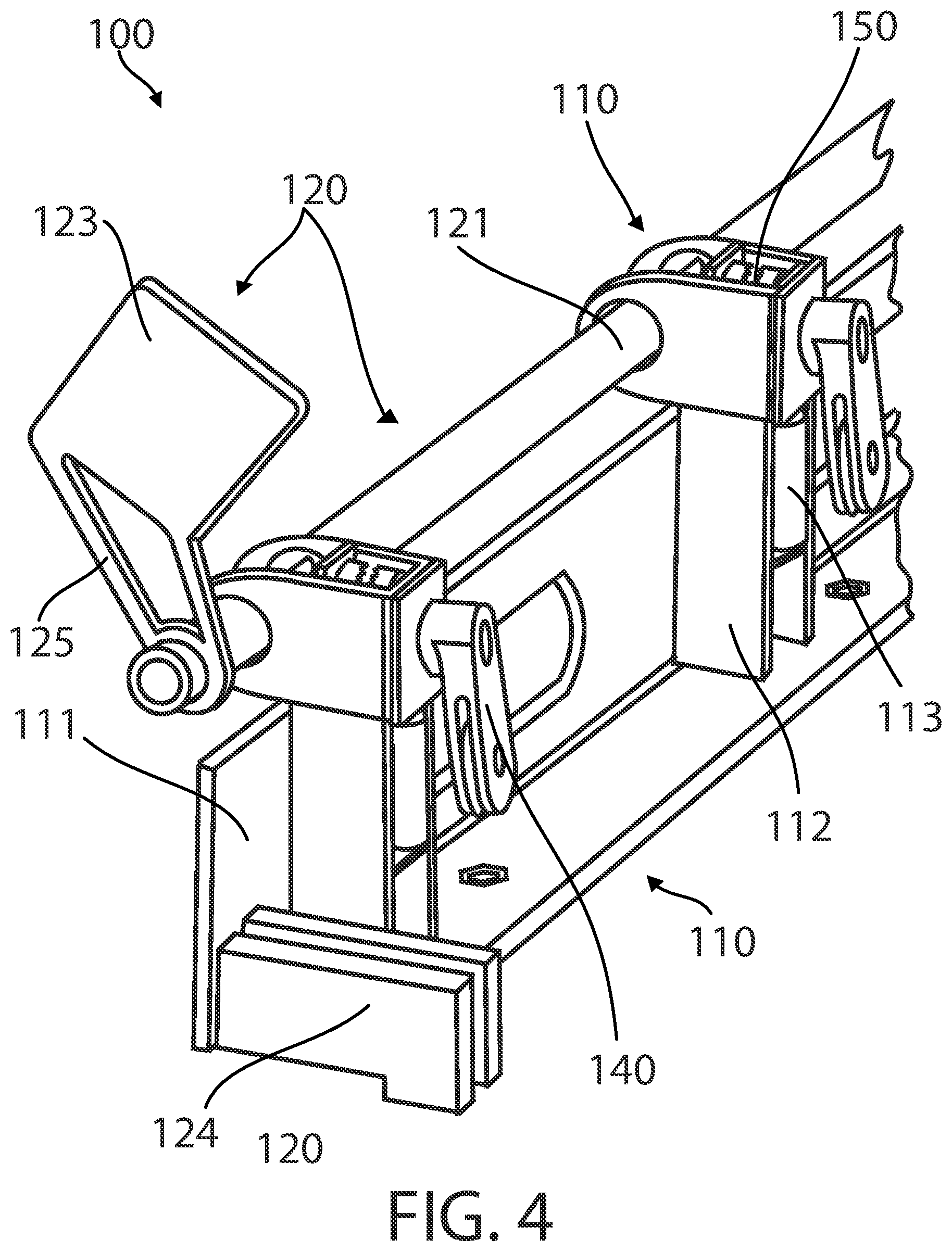 Patent US12365461 Figure 4 – Pallet hold-down system and method thereof