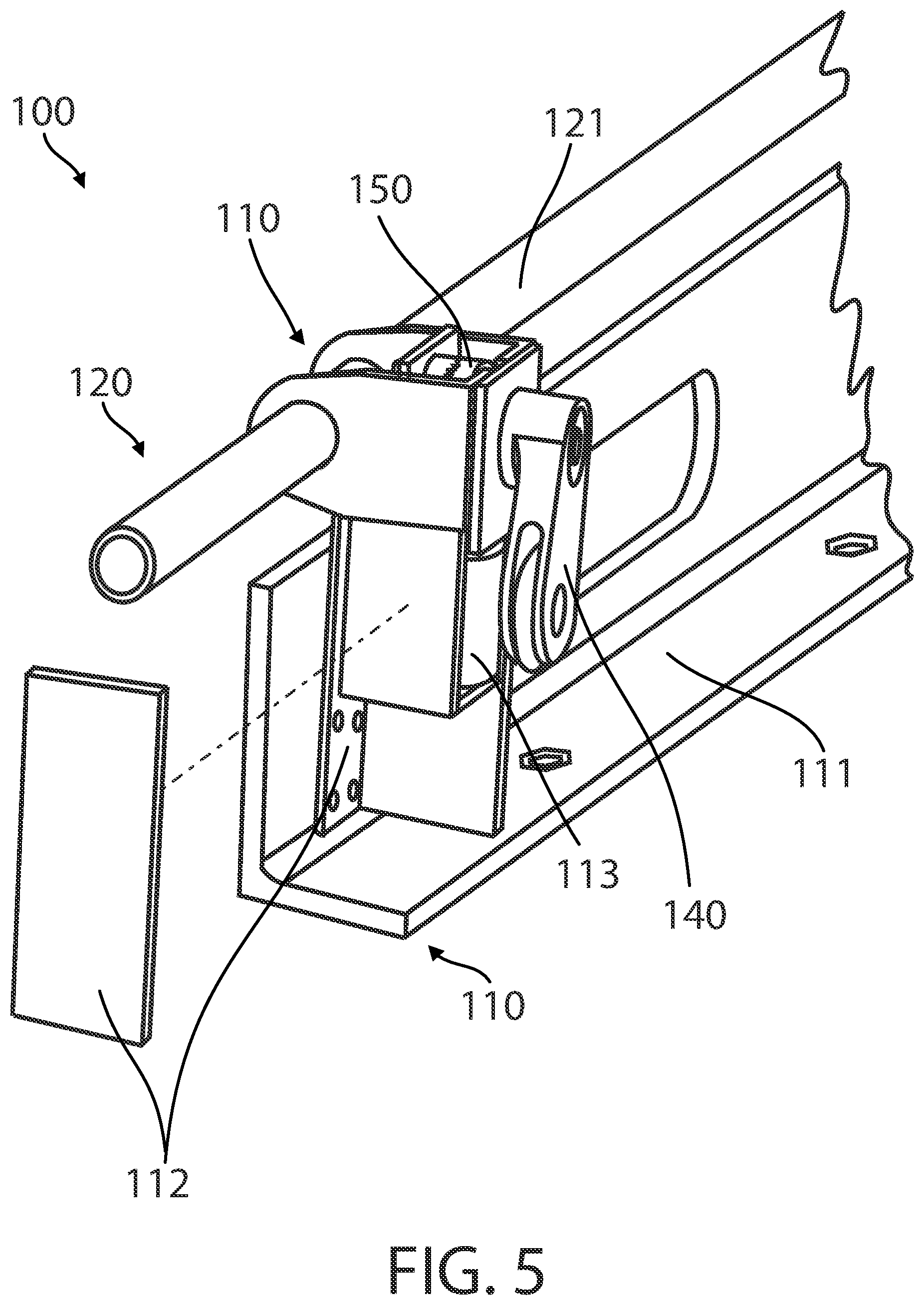 Patent US12365461 Figure 5 – Pallet hold-down system and method thereof