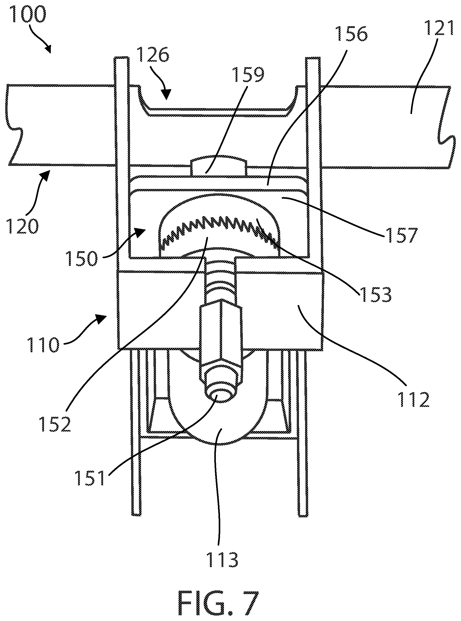 Patent US12365461 Figure 7 – Pallet hold-down system and method thereof