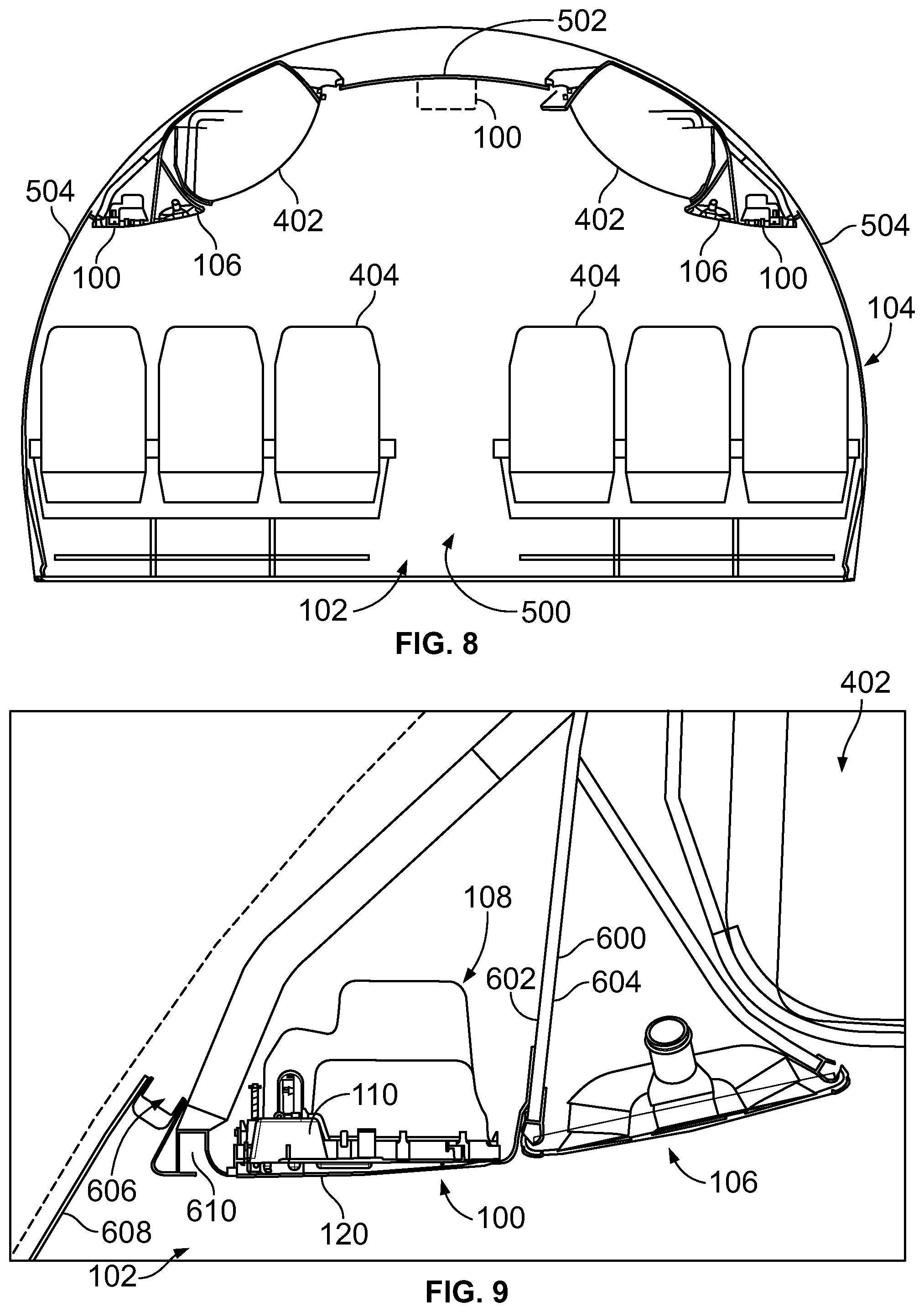 Patent US12365462 Figure 7 – Emergency oxygen systems for internal cabins of aircraft