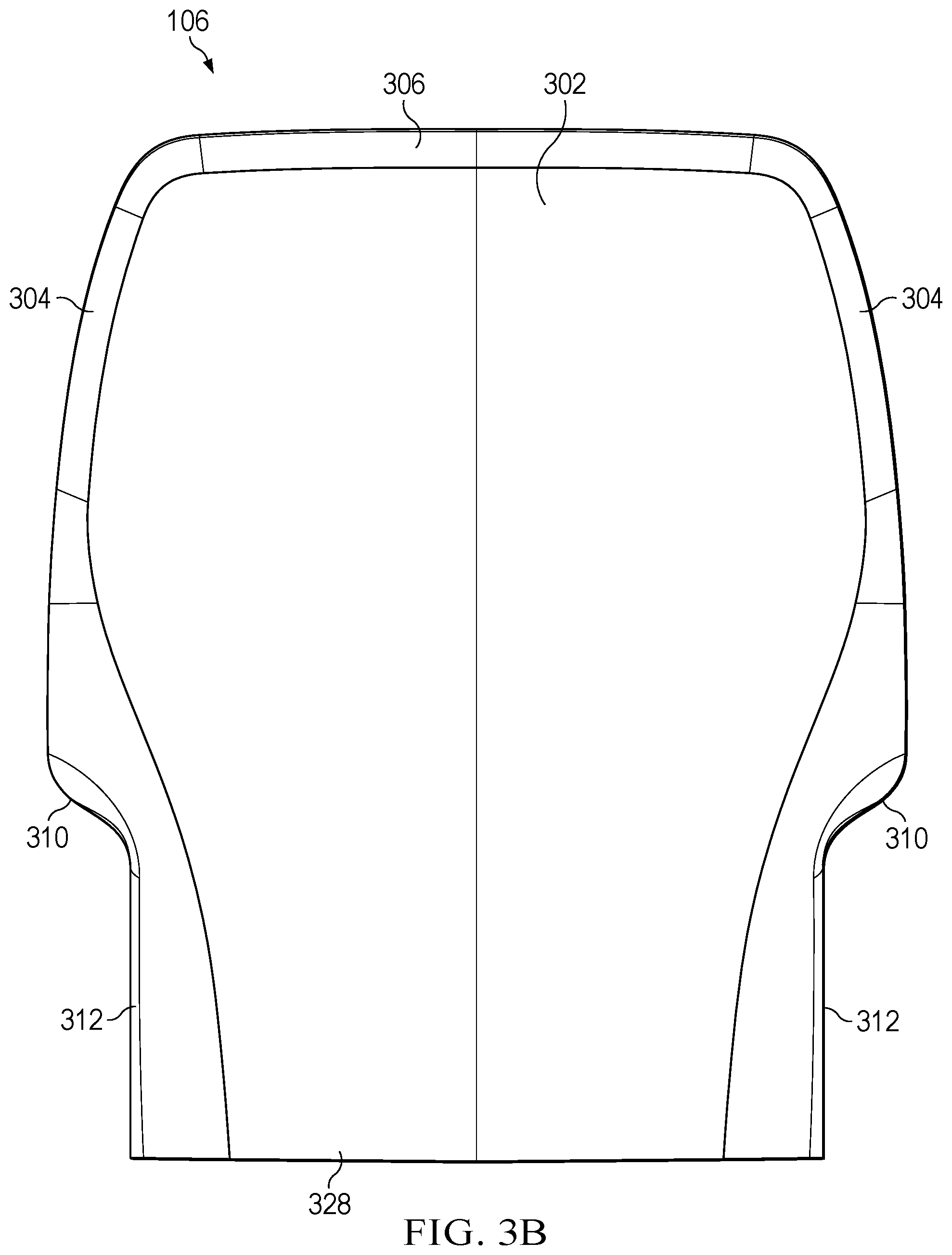 Patent US12365465 Figure 5 – One piece seat back panel
