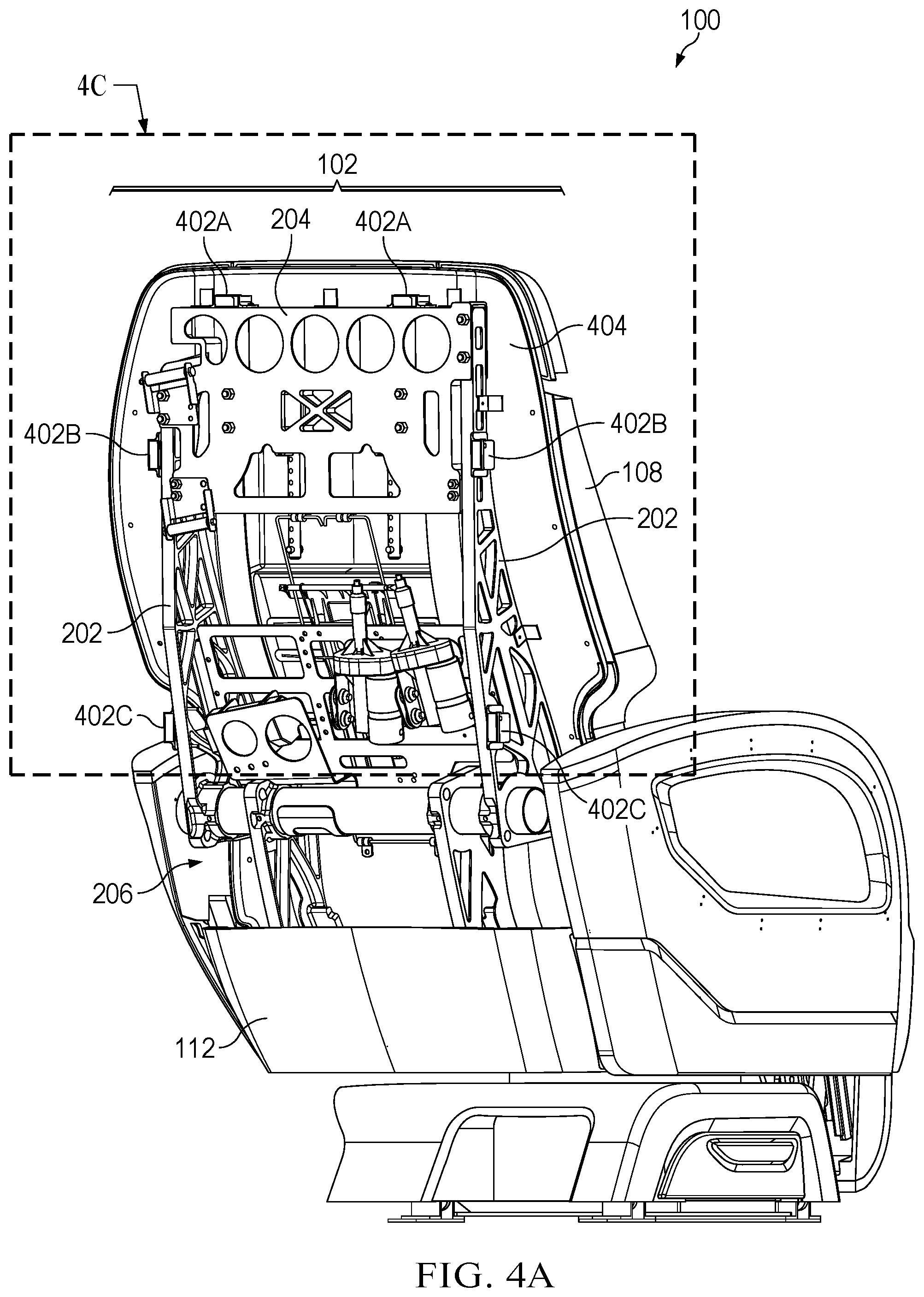 Patent US12365465 Figure 10 – One piece seat back panel
