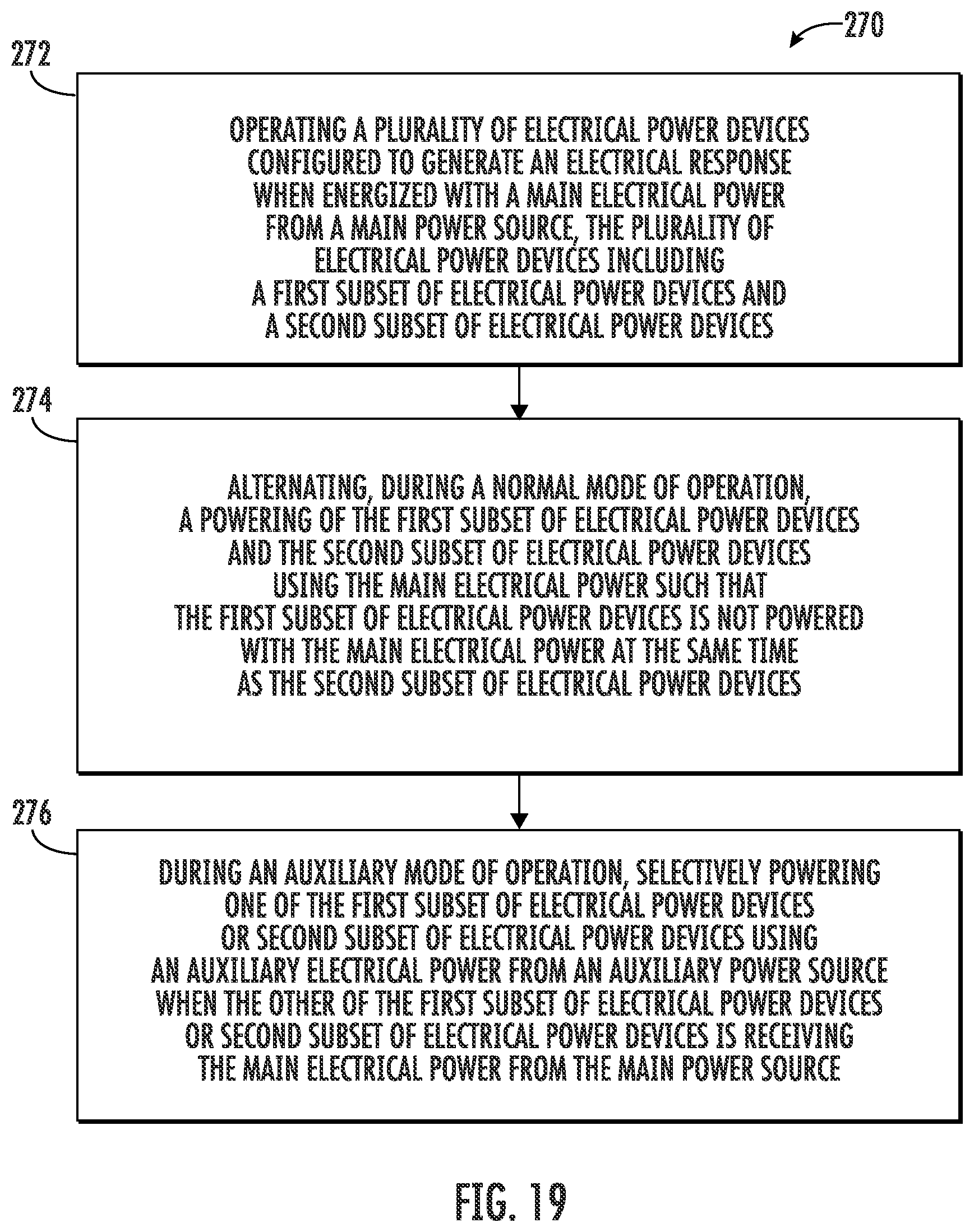 Patent US12365466 Figure 19 – Power switching system of an anti-ice system for use with a main power supply and an auxiliary power supply