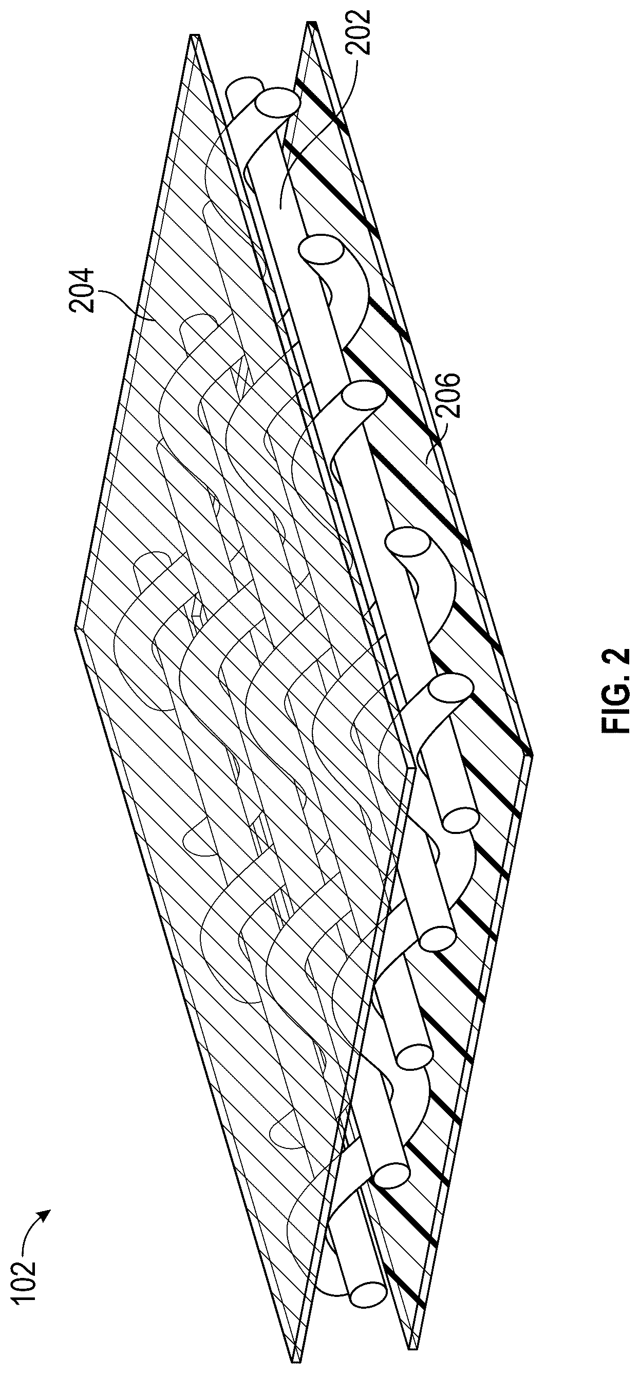 Patent US12365468 Figure 2 – Material with metallic layer for inflatable safety device