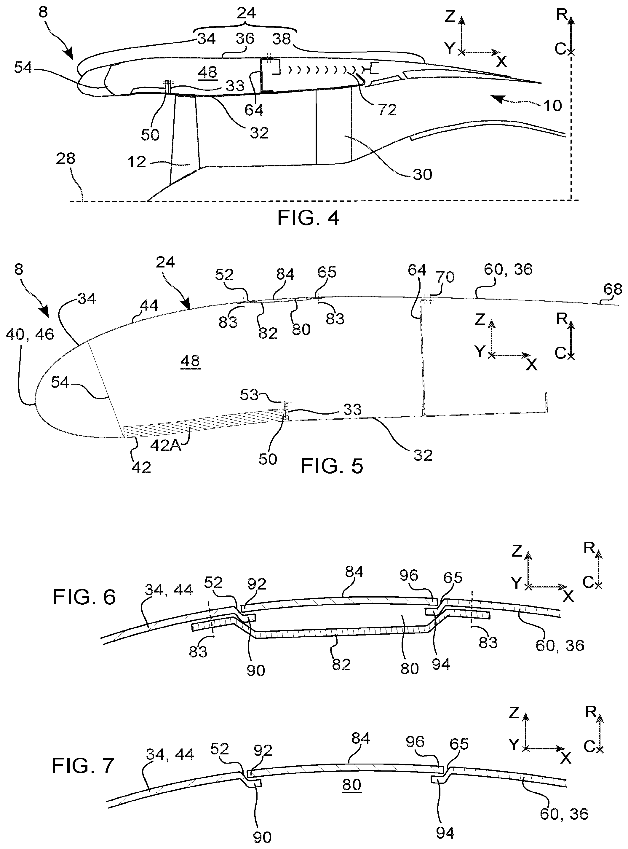 Patent US12365472 Figure 3 – Comprising an access space closed by a tangentially clamped cowl