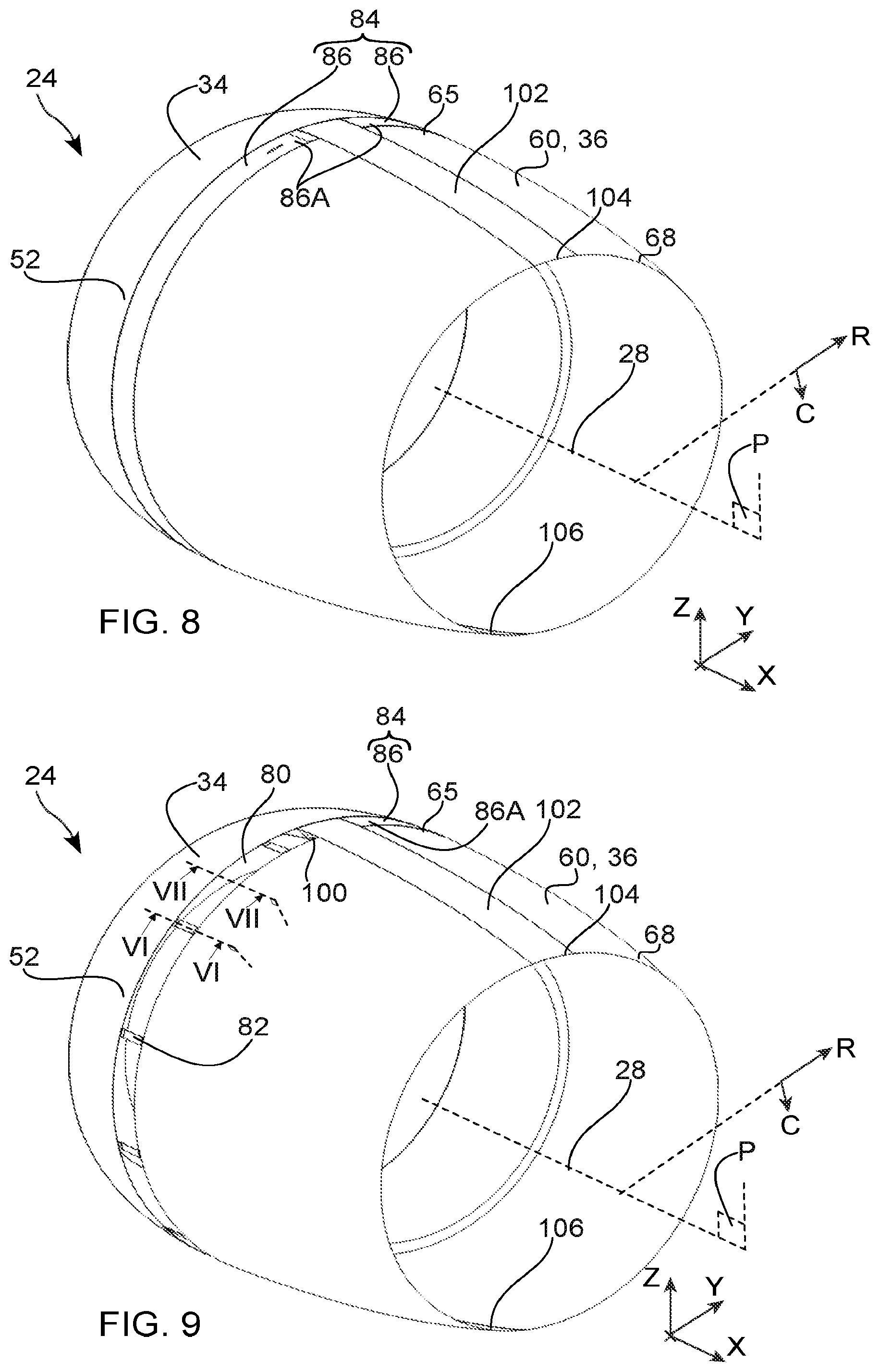 Patent US12365472 Figure 4 – Comprising an access space closed by a tangentially clamped cowl