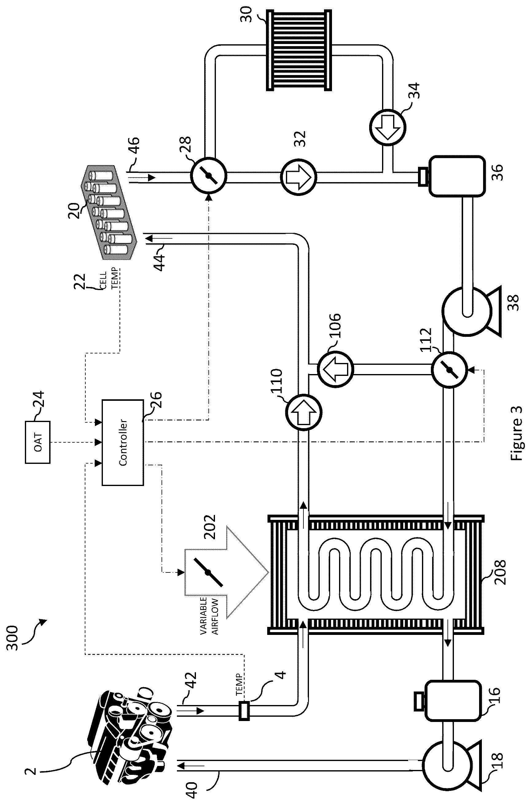 Patent US12365474 Figure 3 – Battery preheating systems and methods in an aircraft hybrid electric powertrain
