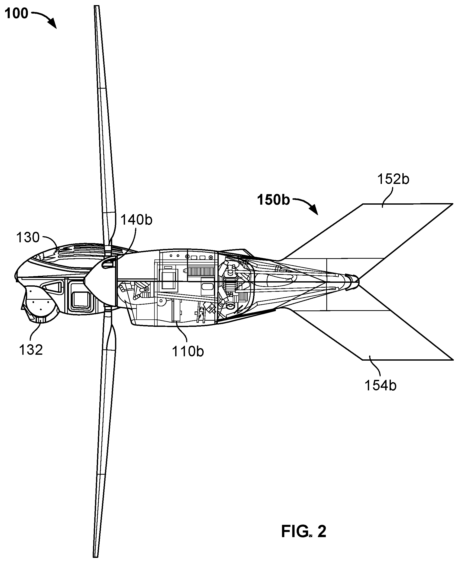 Patent US12365476 Figure 2 – Fuel distribution for vertical take-off dual-engine aircraft