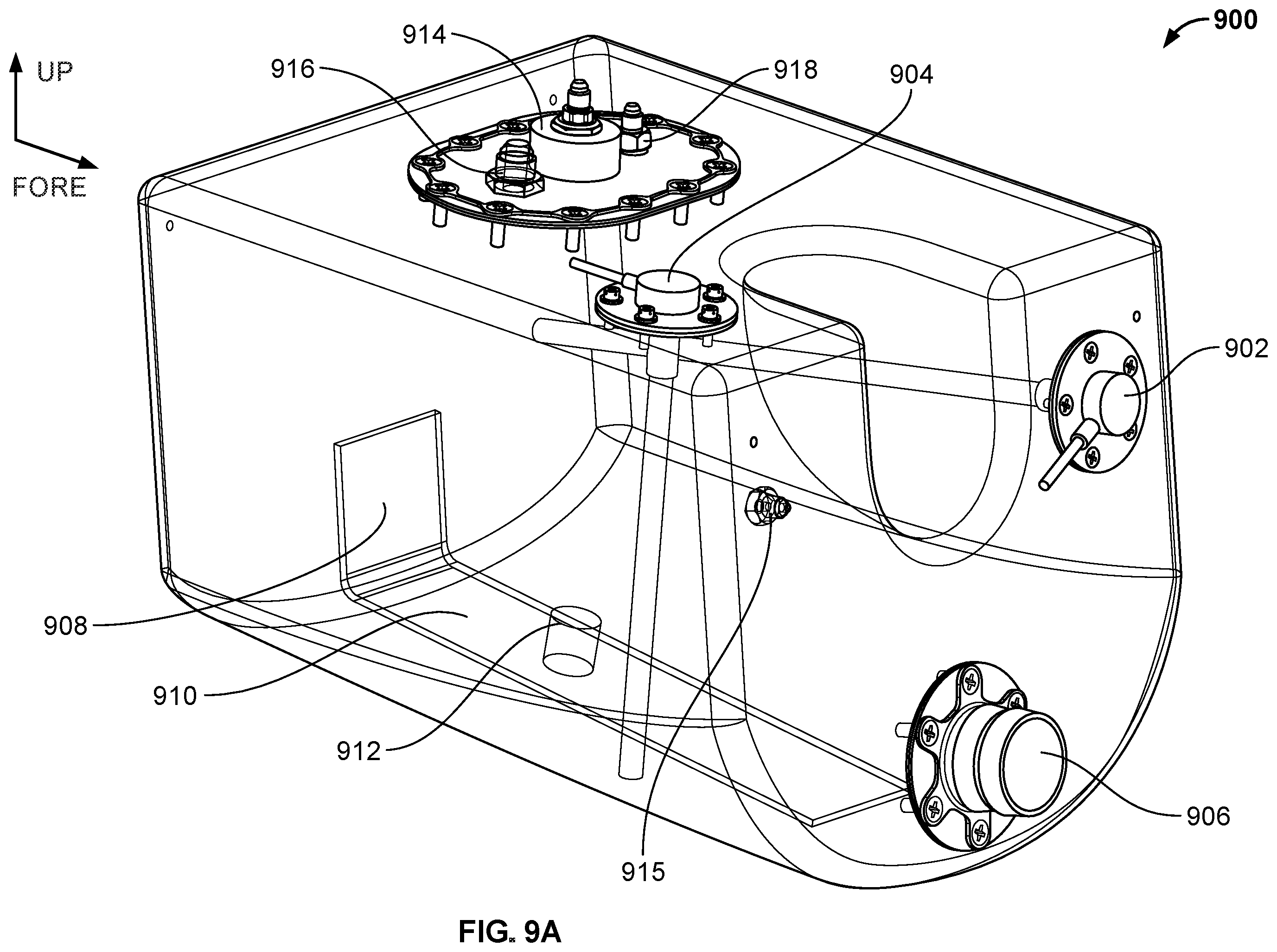 Patent US12365476 Figure 13 – Fuel distribution for vertical take-off dual-engine aircraft