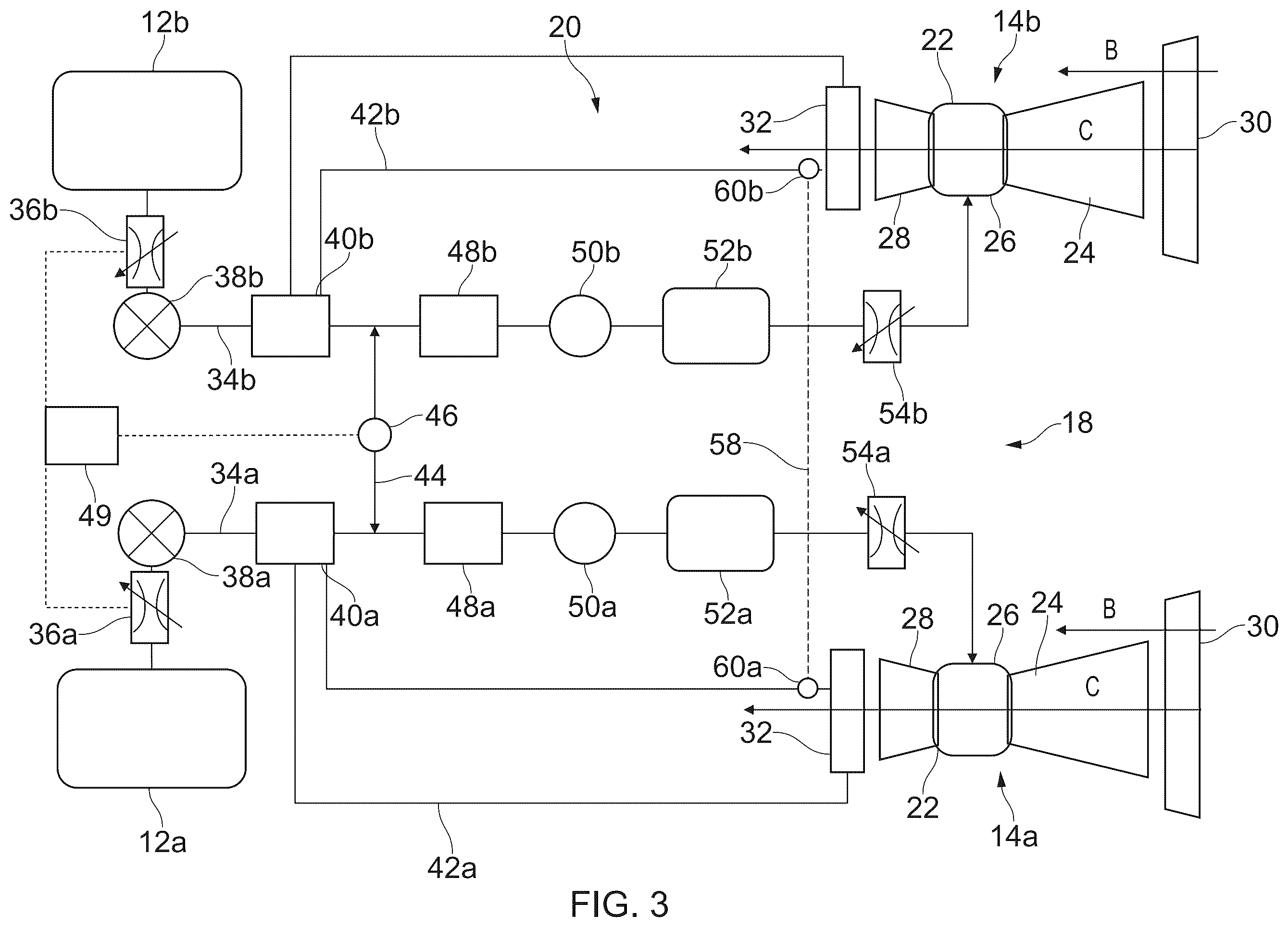 Patent US12365477 Figure 3 – Hydrogen fuelled aircraft propulsion system