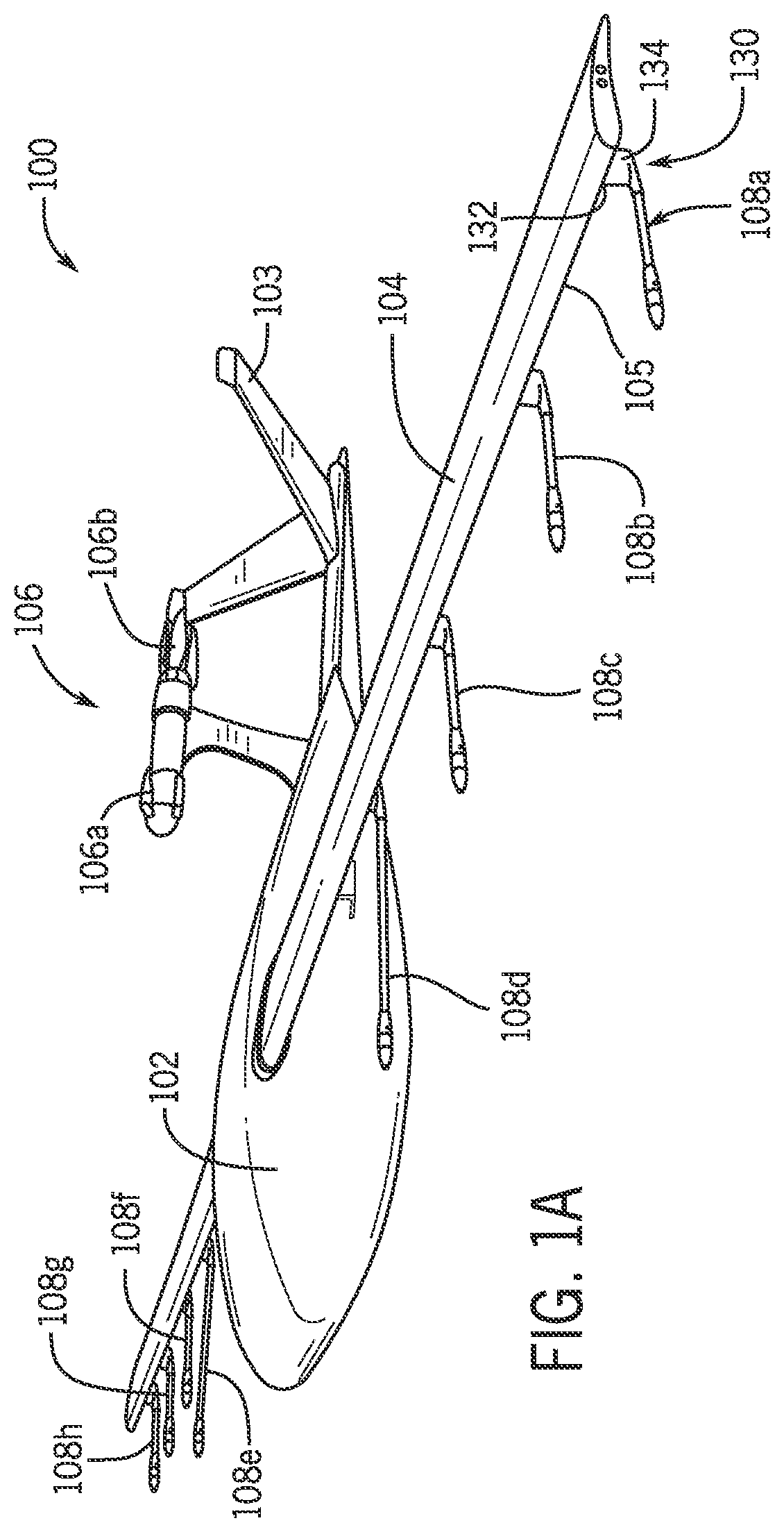 Patent US12365482 — Structures to limit collision damage for aircraft — Figure 1