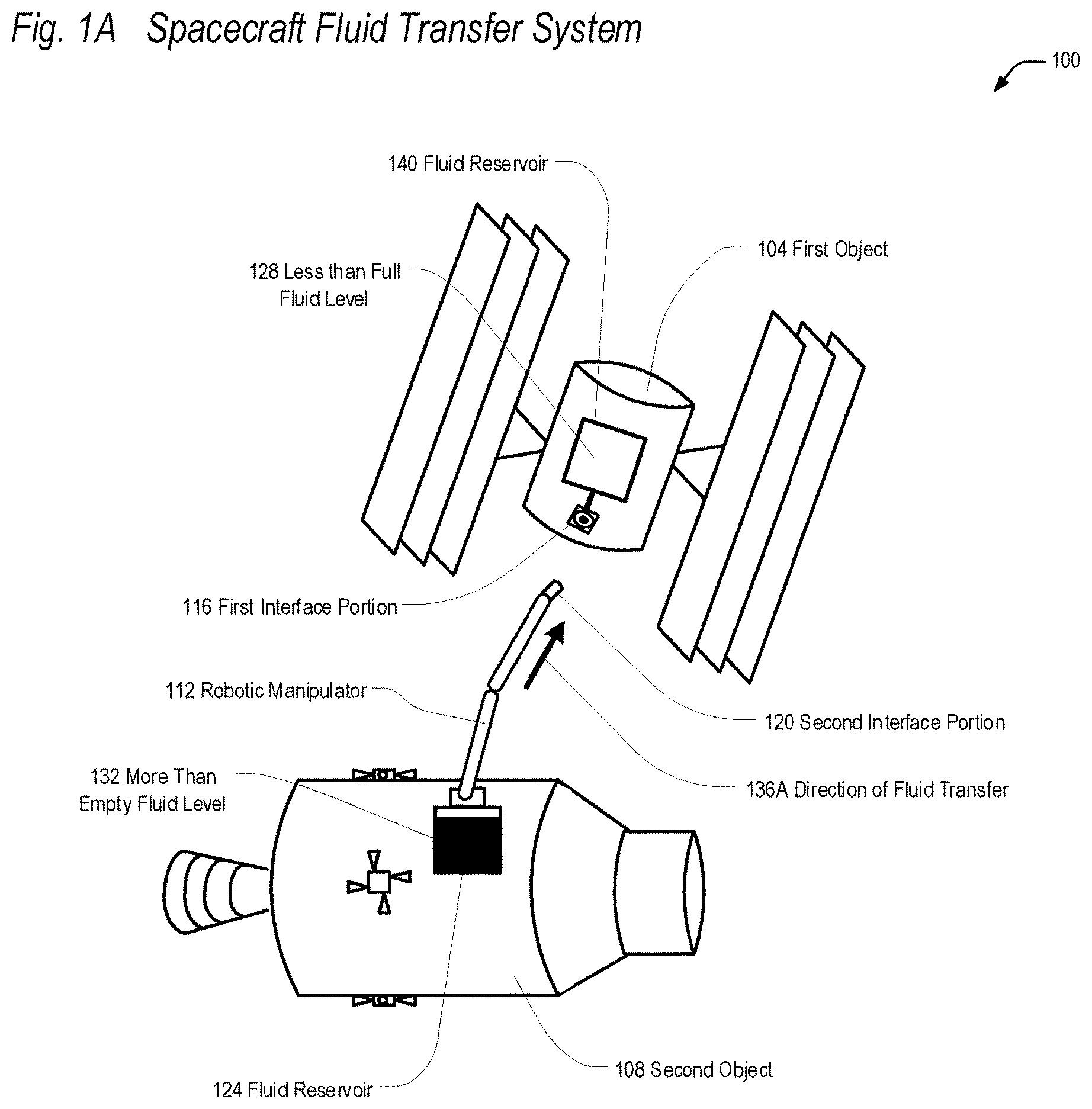 Patent US12365489 Figure 1 – Fluid transfer interface