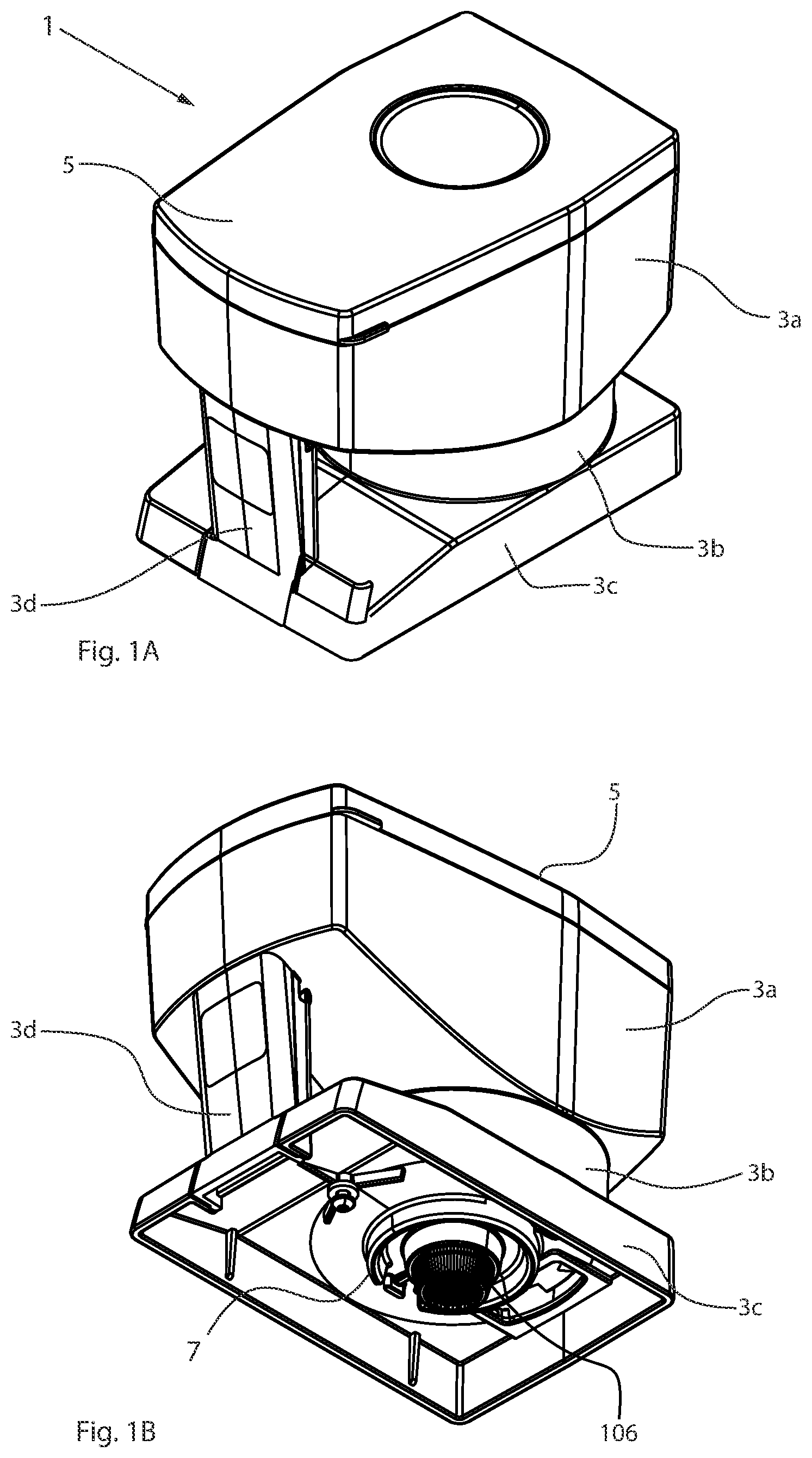 Patent US12365502 Figure 1 – Storage container for automated dispensing of individual medicament portions