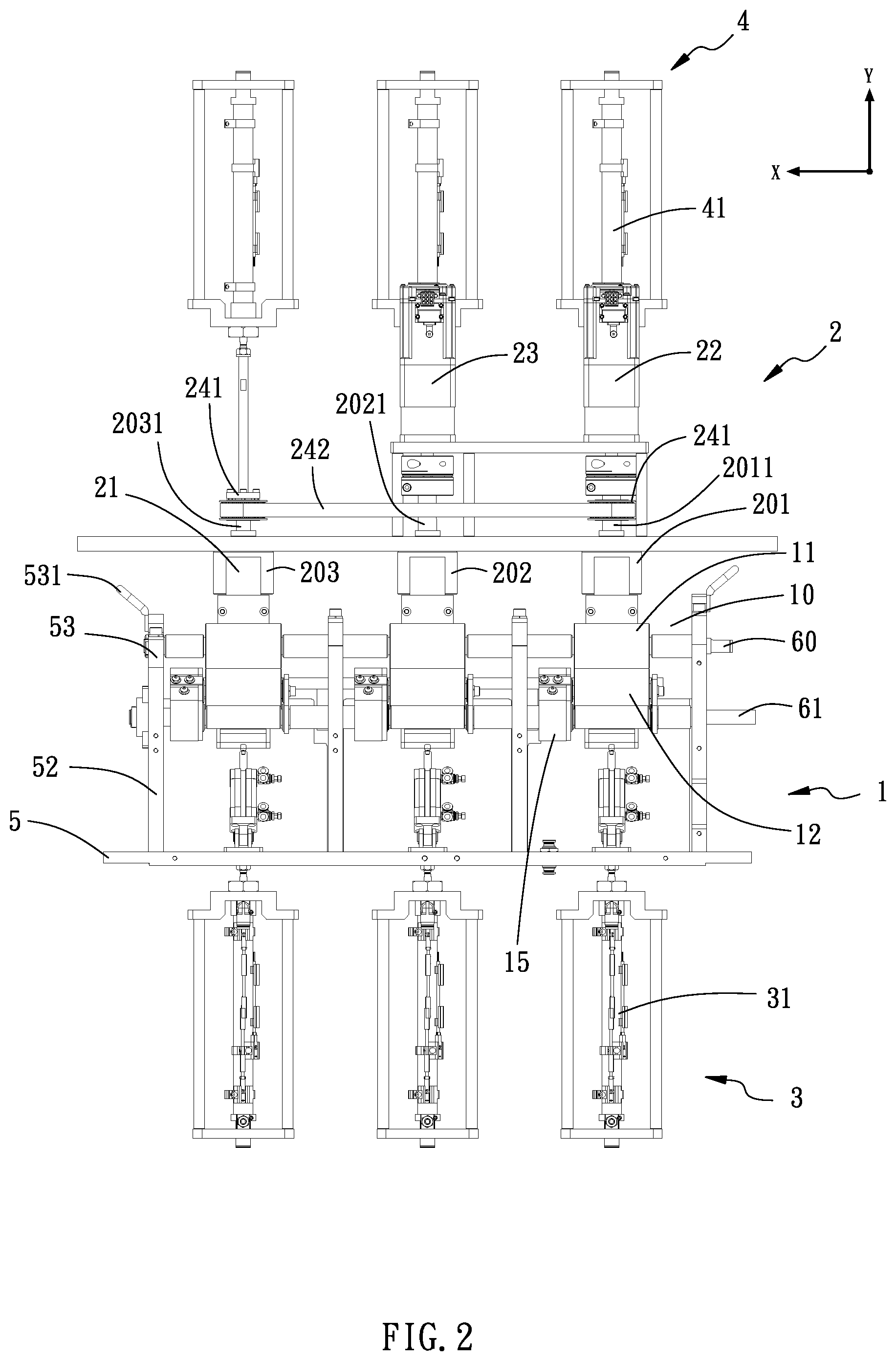Patent US12365503 Figure 2 – Cotton stuffing machine