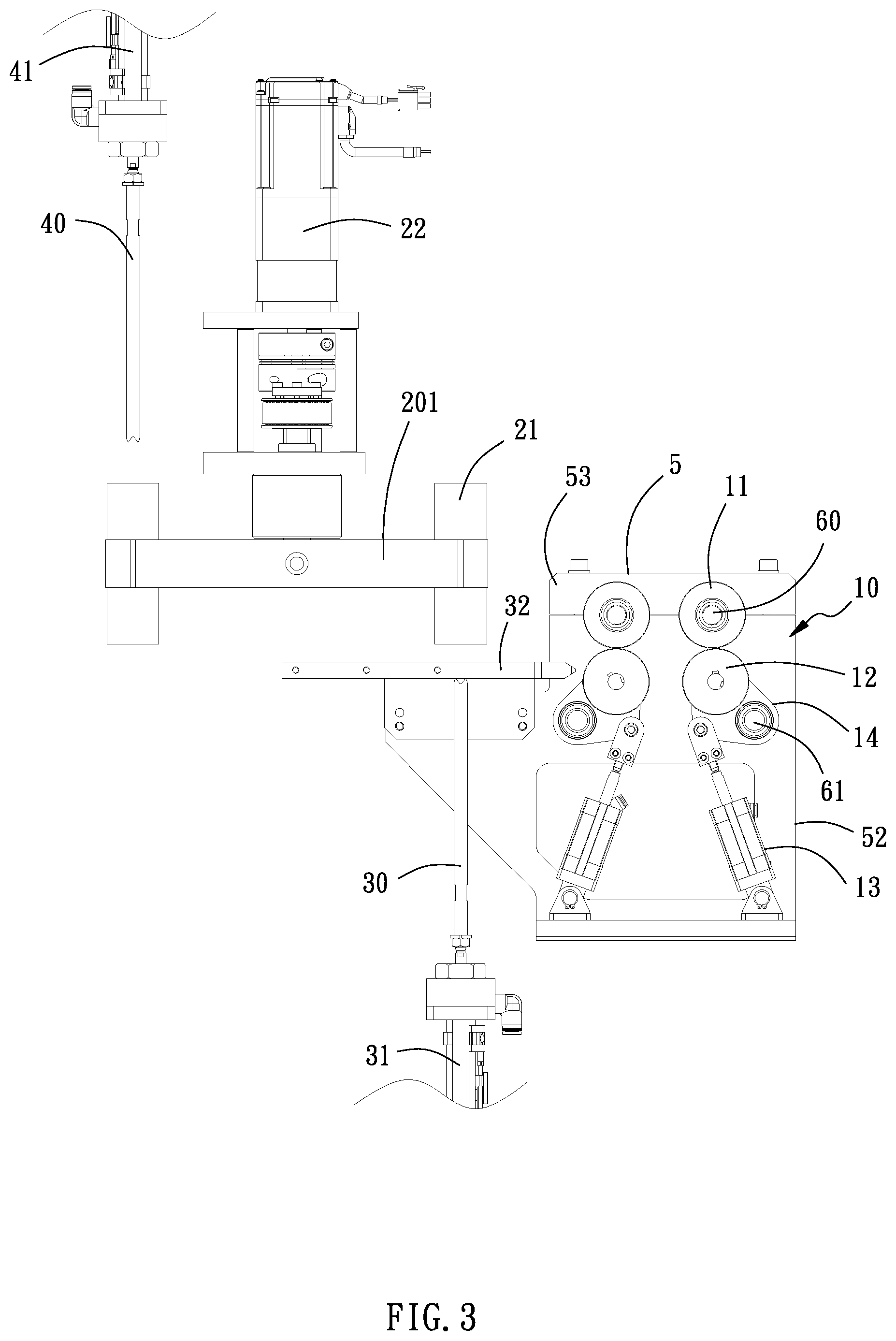 Patent US12365503 Figure 3 – Cotton stuffing machine