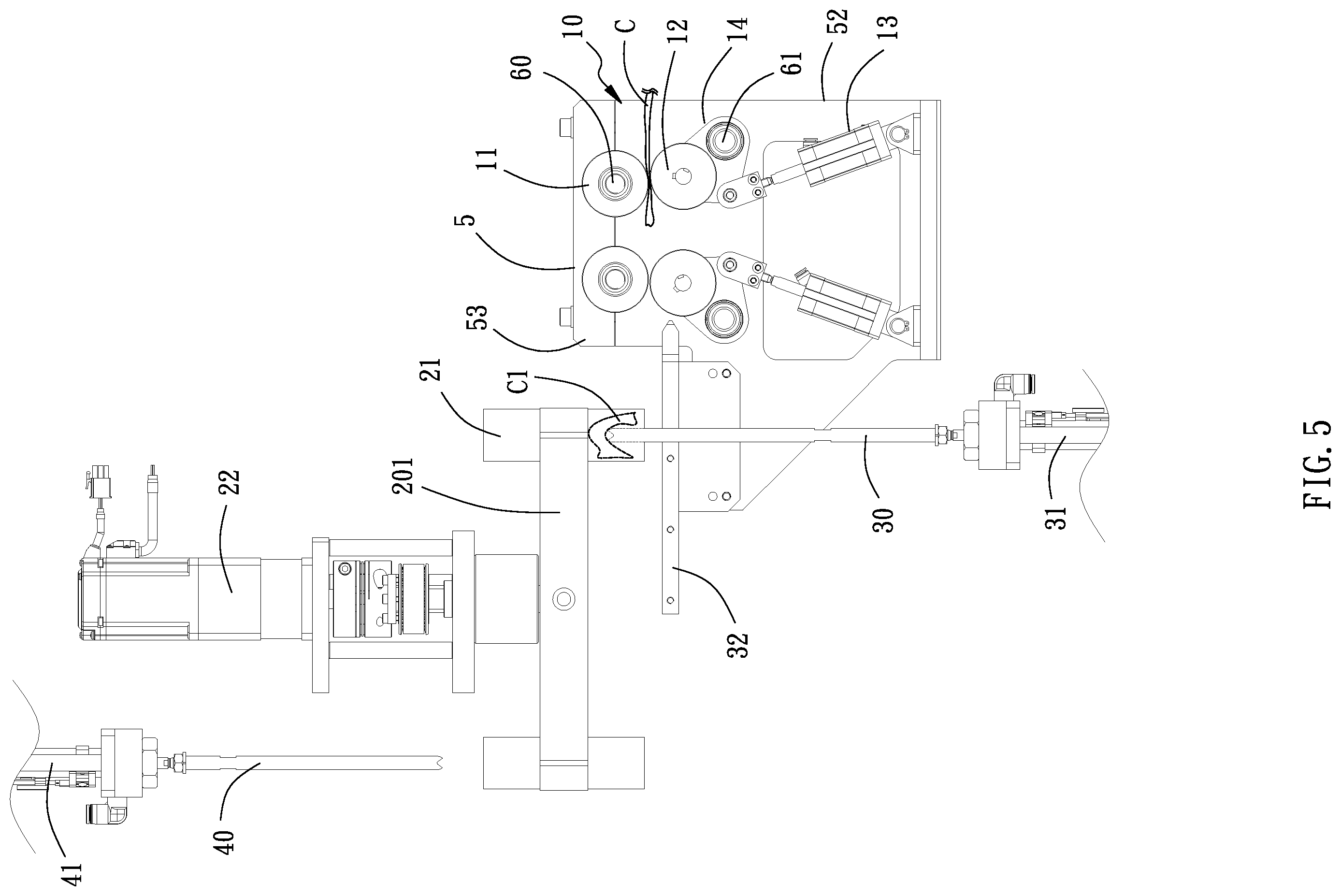 Patent US12365503 Figure 5 – Cotton stuffing machine