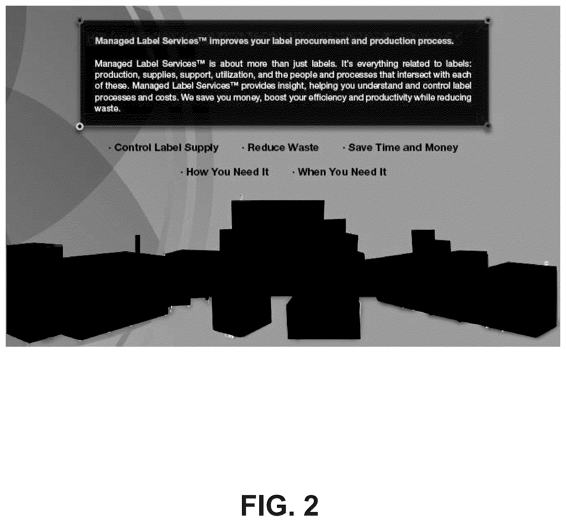 Patent US12365504 Figure 2 – Label printing system and method