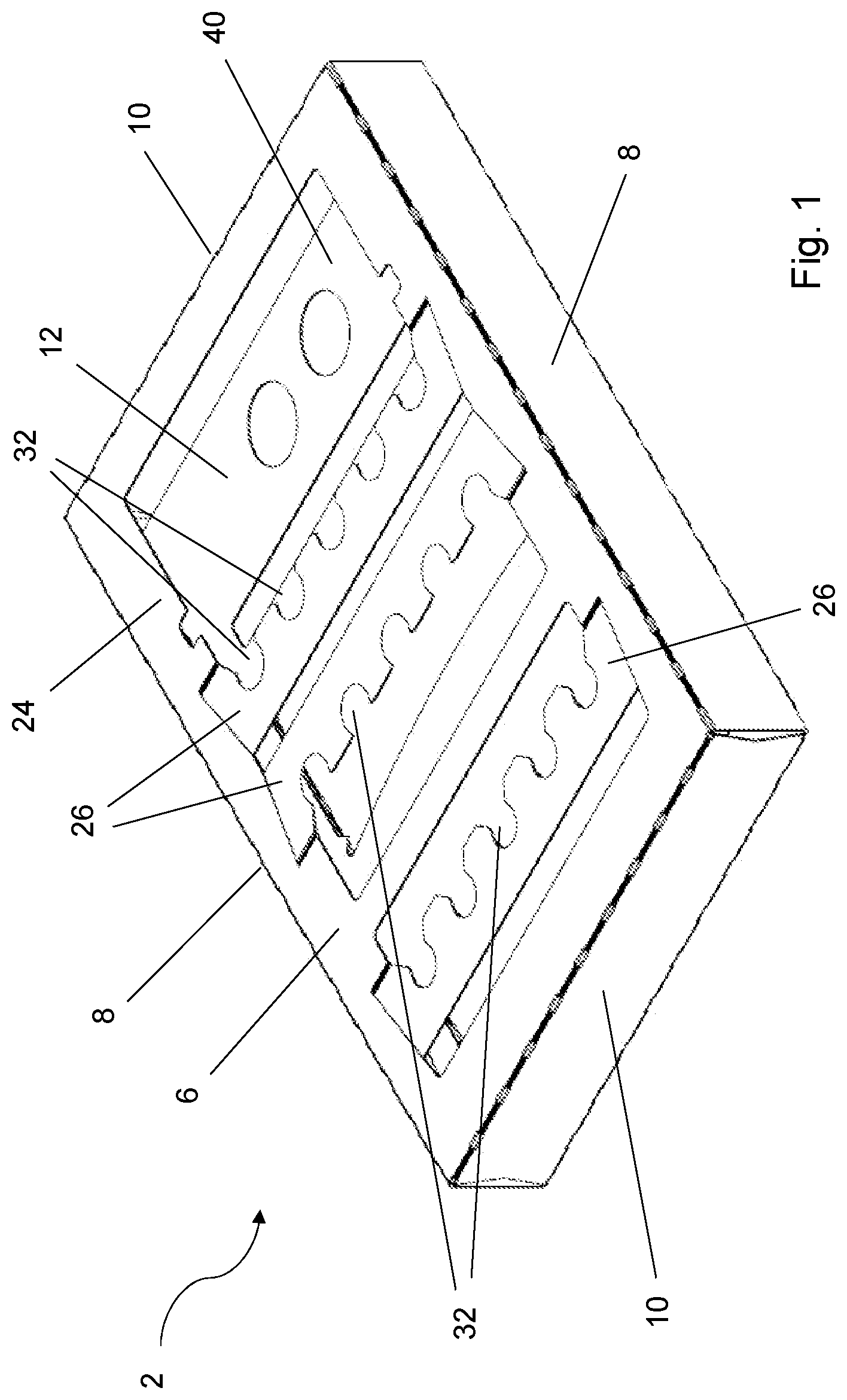 Patent US12365507 — Pack and method for filling a pack — Figure 1