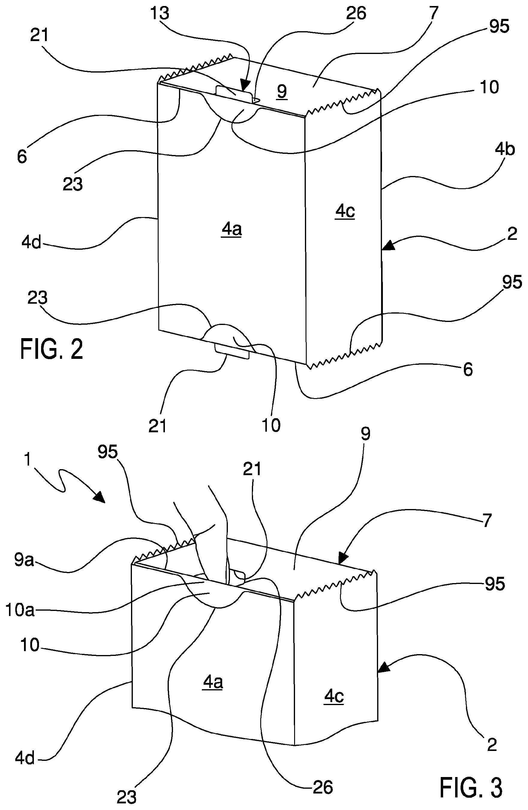 Patent US12365508 Figure 2 – Child-proof container, process for making the same and method for opening said container