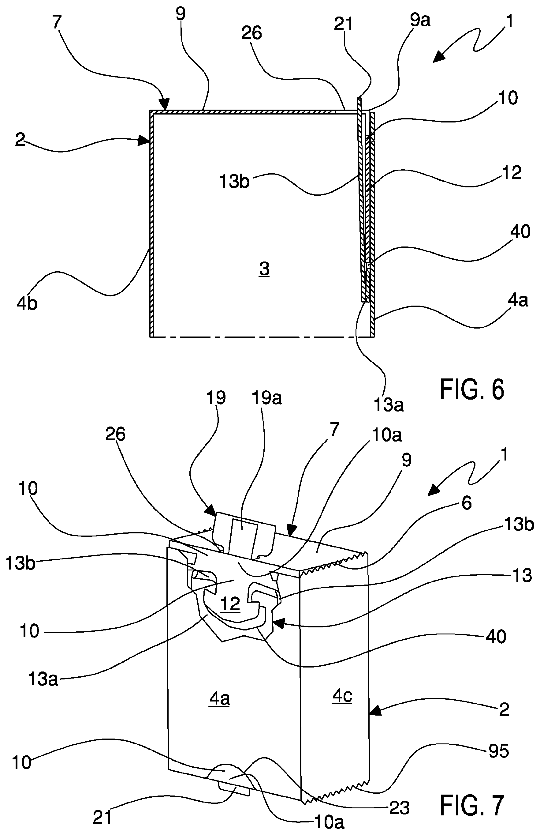 Patent US12365508 Figure 4 – Child-proof container, process for making the same and method for opening said container