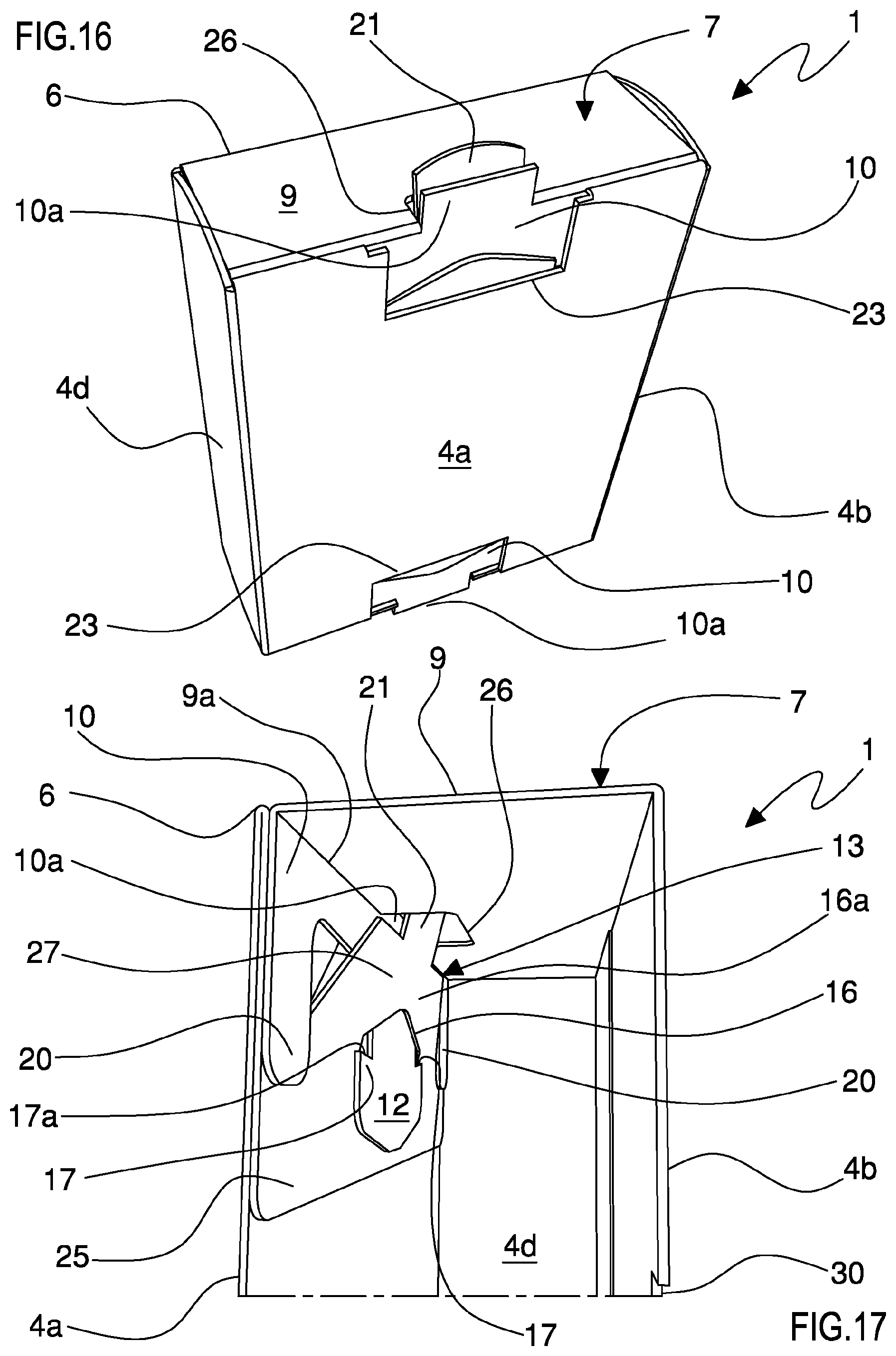 Patent US12365508 Figure 12 – Child-proof container, process for making the same and method for opening said container