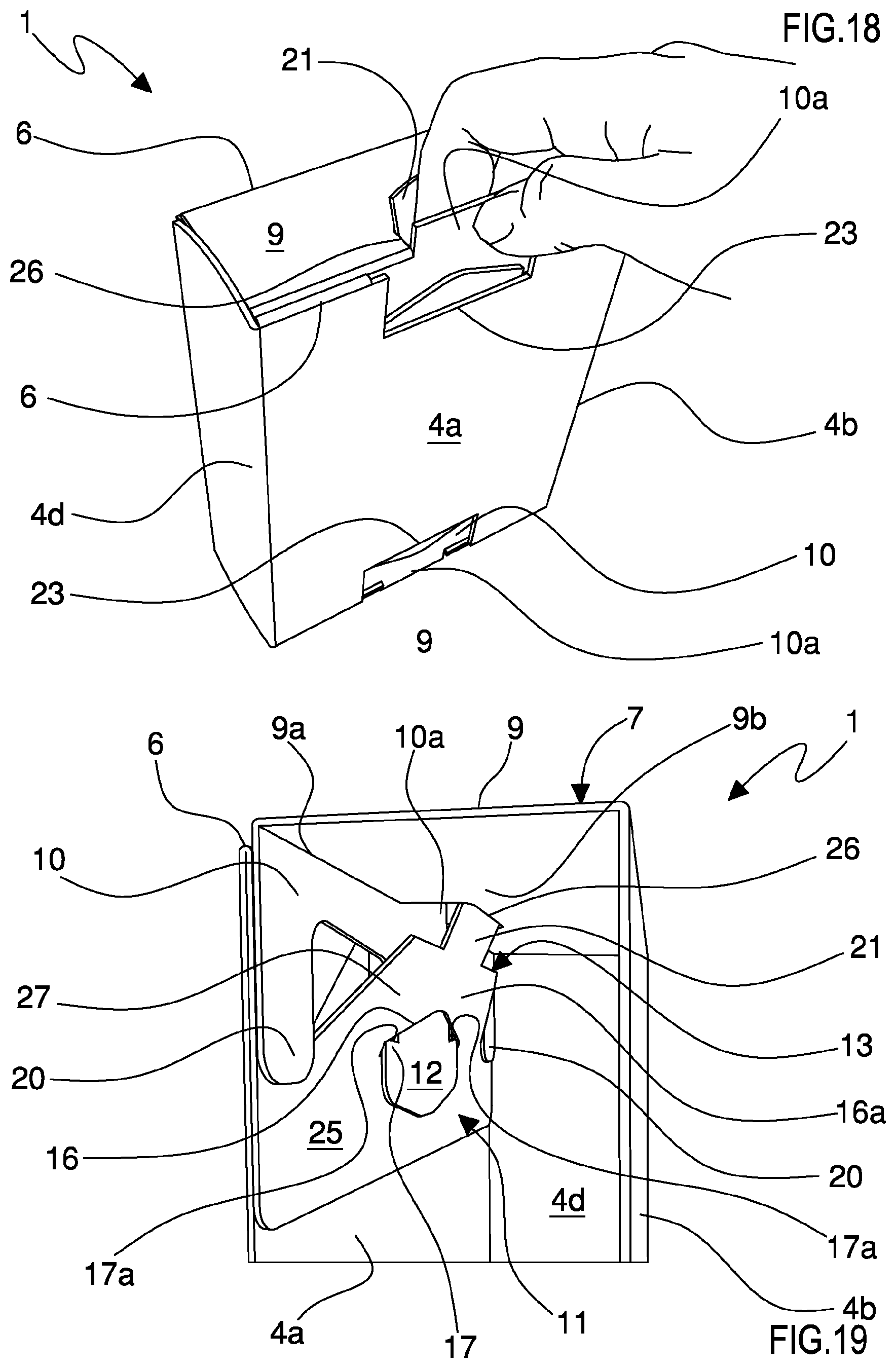 Patent US12365508 Figure 13 – Child-proof container, process for making the same and method for opening said container