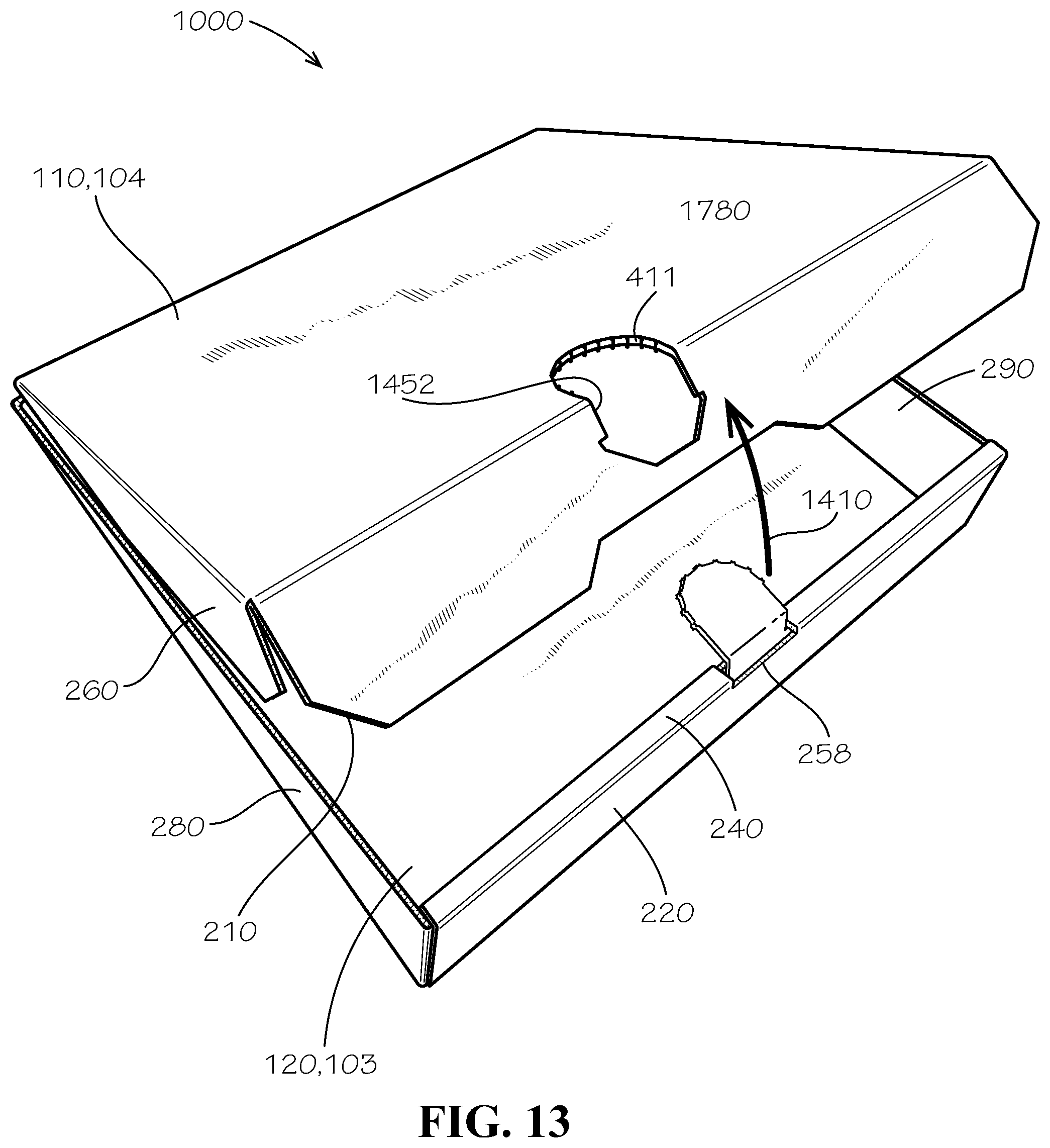 Patent US12365509 Figure 8 – Tamper-evident box