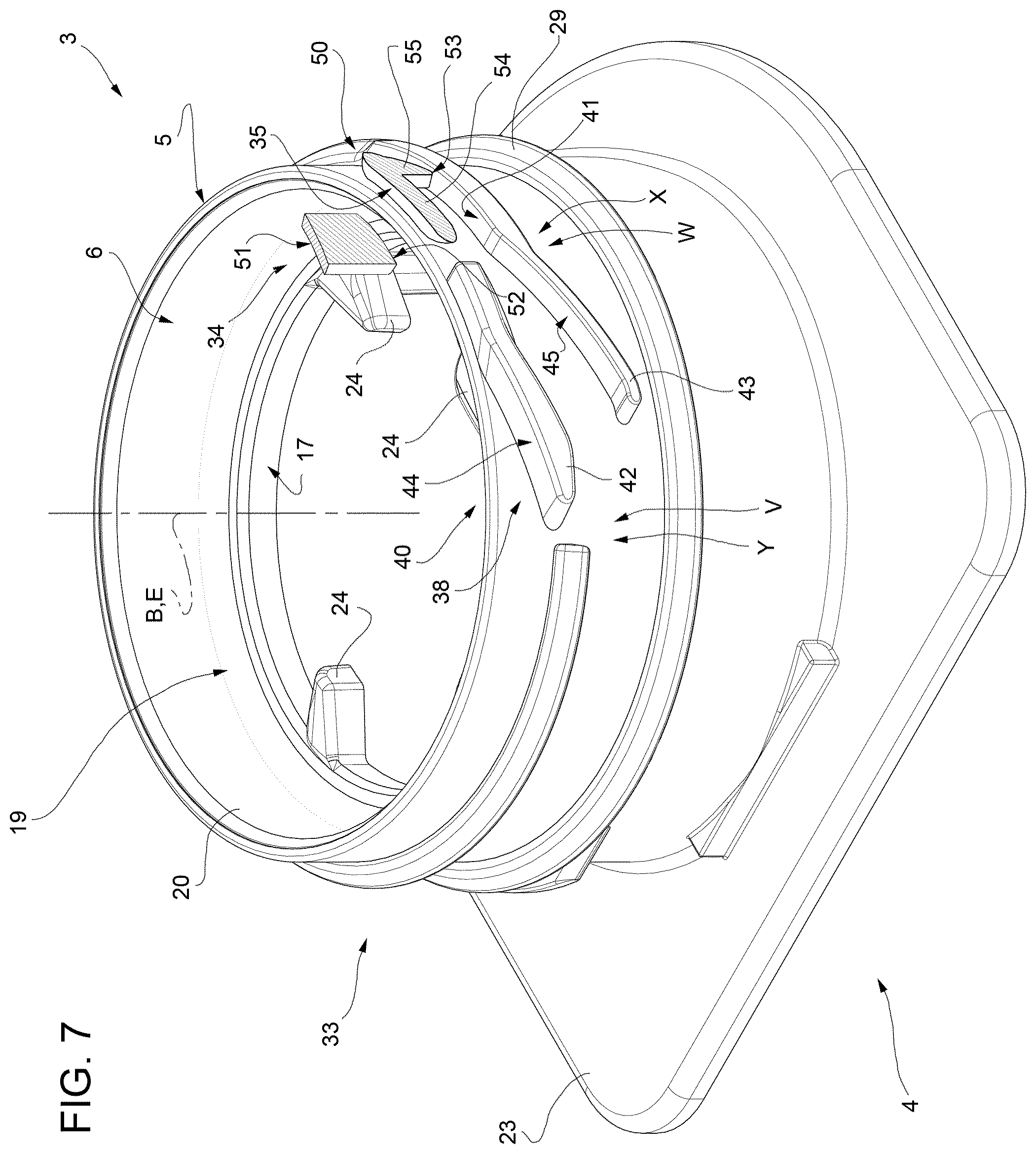 Patent US12365510 Figure 7 – Spout for a container and package-spout assembly