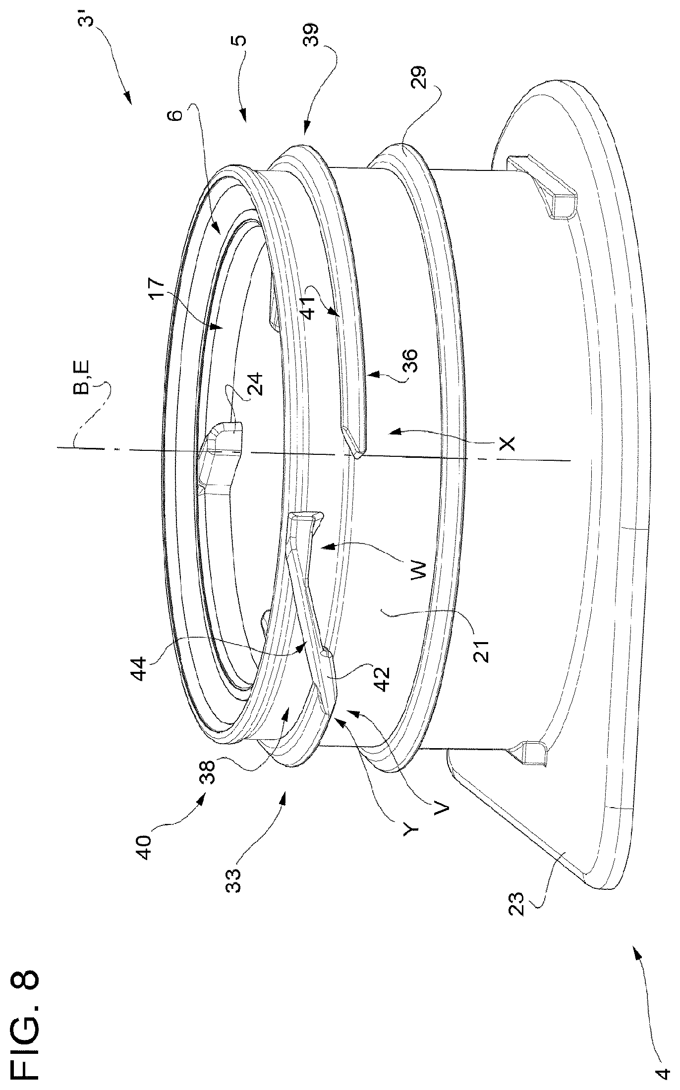 Patent US12365510 Figure 8 – Spout for a container and package-spout assembly
