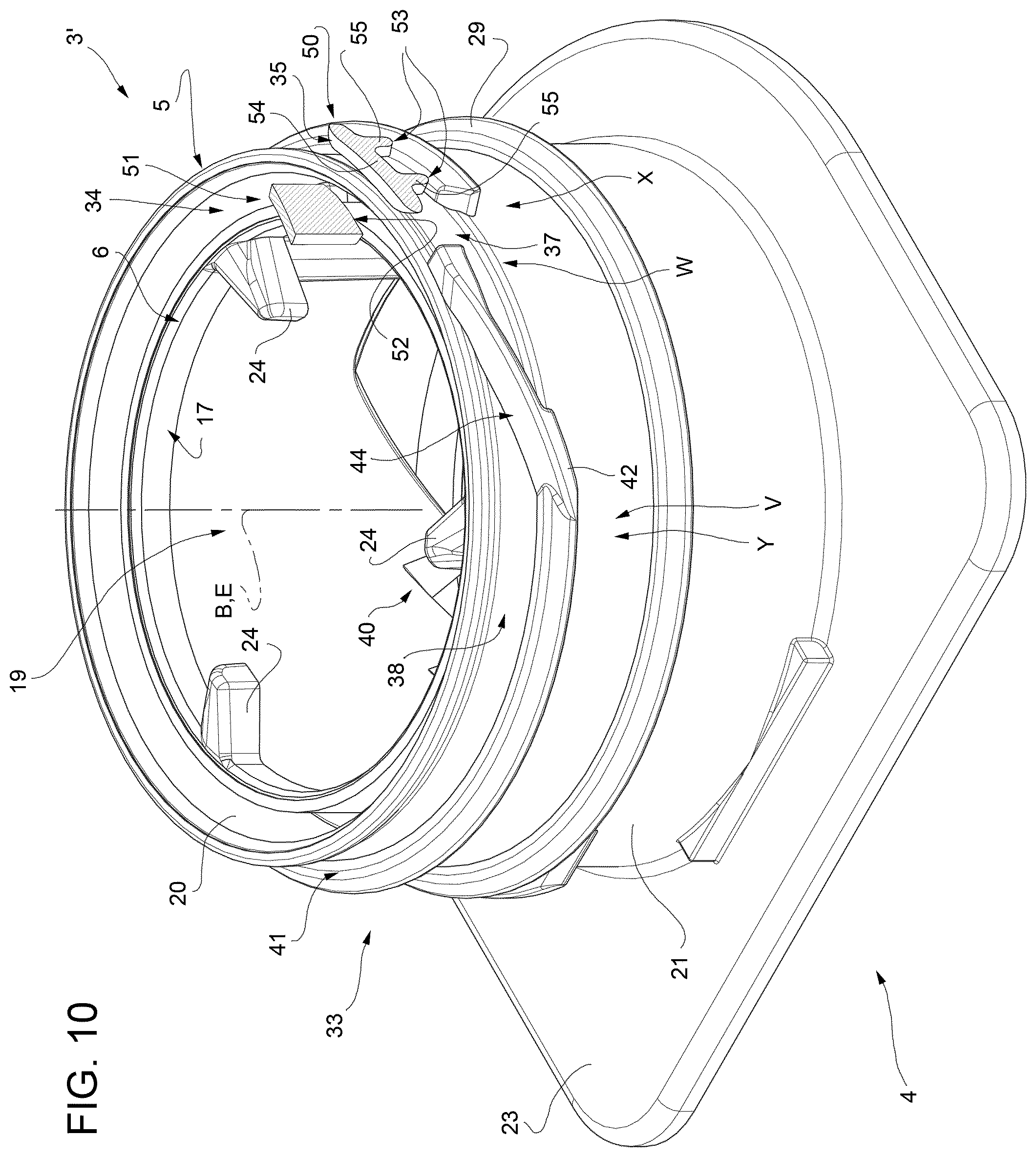 Patent US12365510 Figure 10 – Spout for a container and package-spout assembly