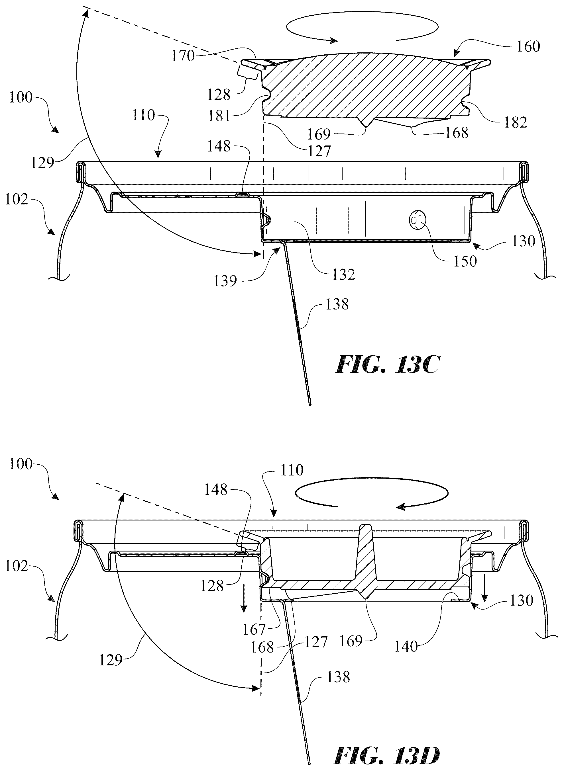 Patent US12365511 Figure 11 – Sealing cap having tamper evidence ring for sealing resealable container and method of use